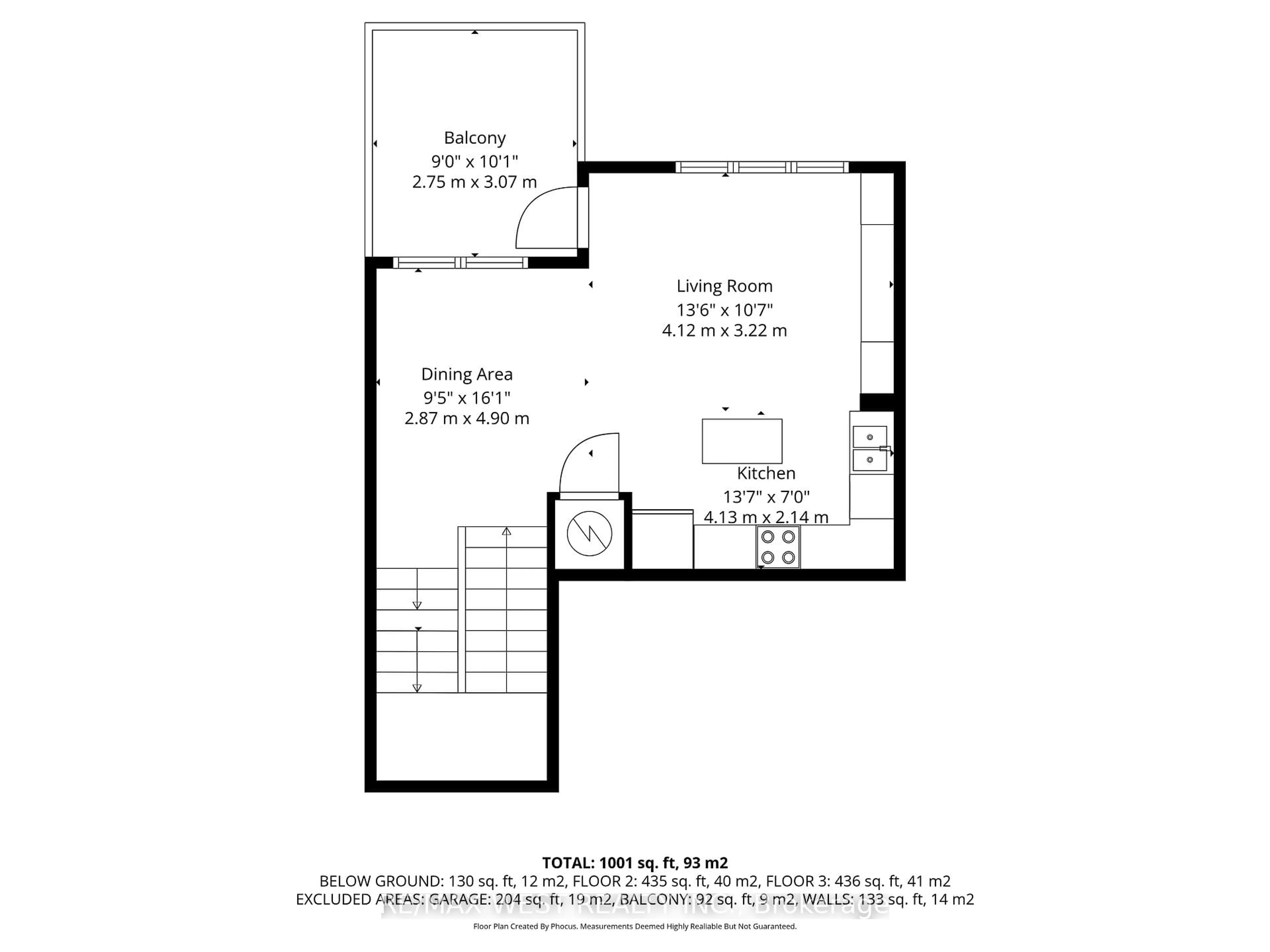 Floor plan for 1011 Deta Rd #703, Mississauga Ontario L5E 0A2