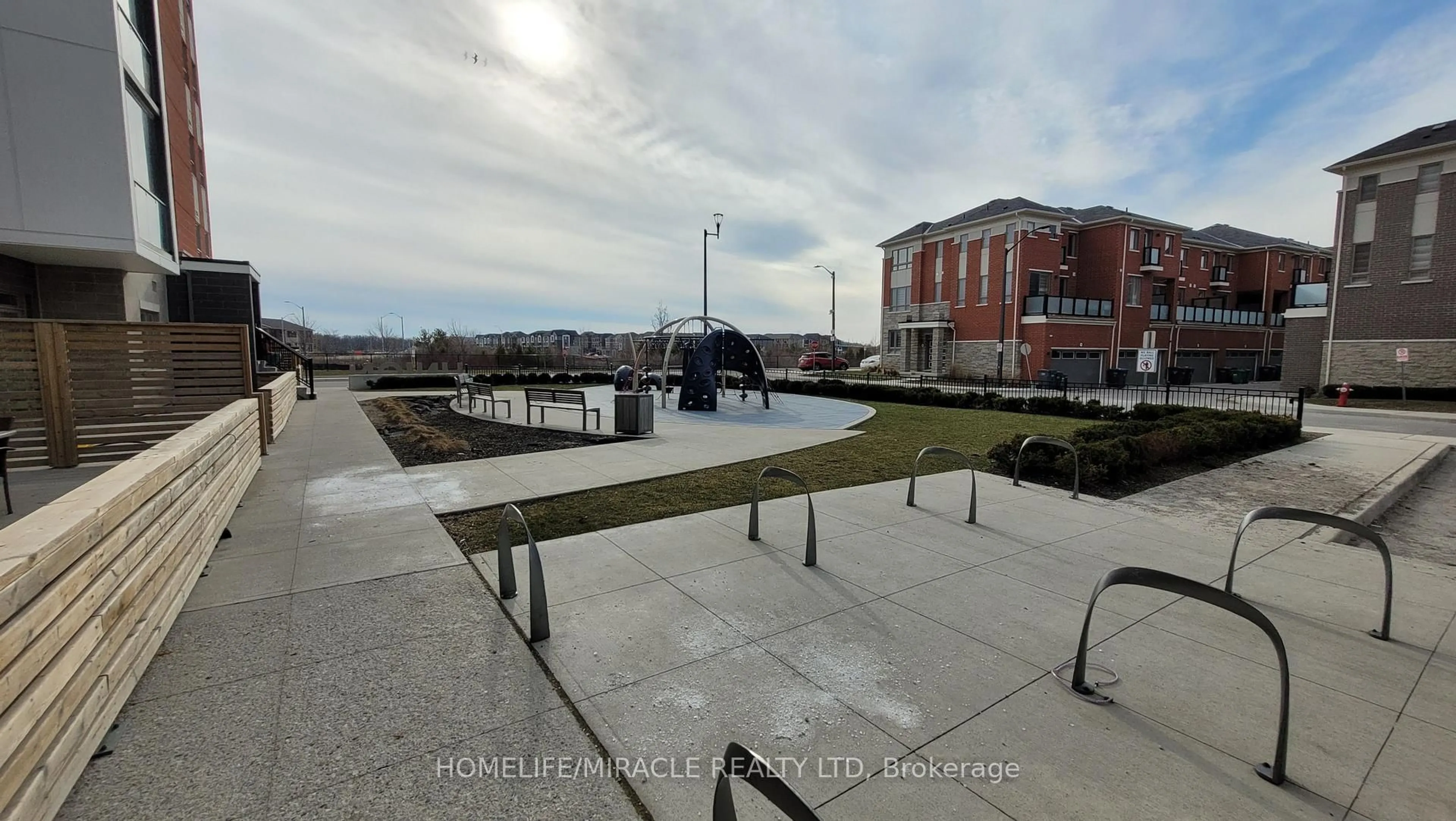 A pic from outside/outdoor area/front of a property/back of a property/a pic from drone, water/lake/river/ocean view for 200 Lagerfeld Dr #318, Brampton Ontario L7A 5G5