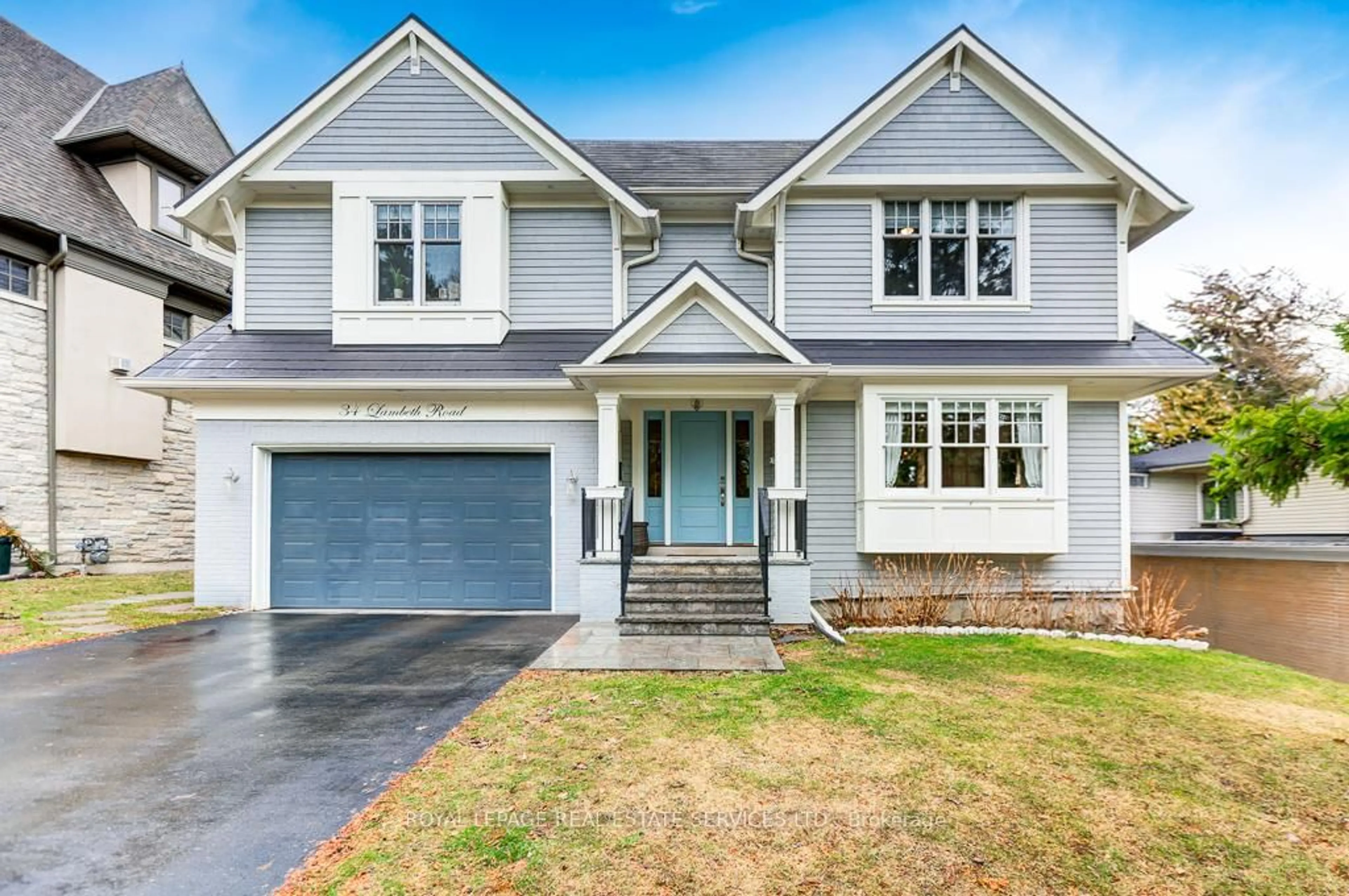 Home with vinyl exterior material, street for 34 Lambeth Rd, Toronto Ontario M9A 2Y7