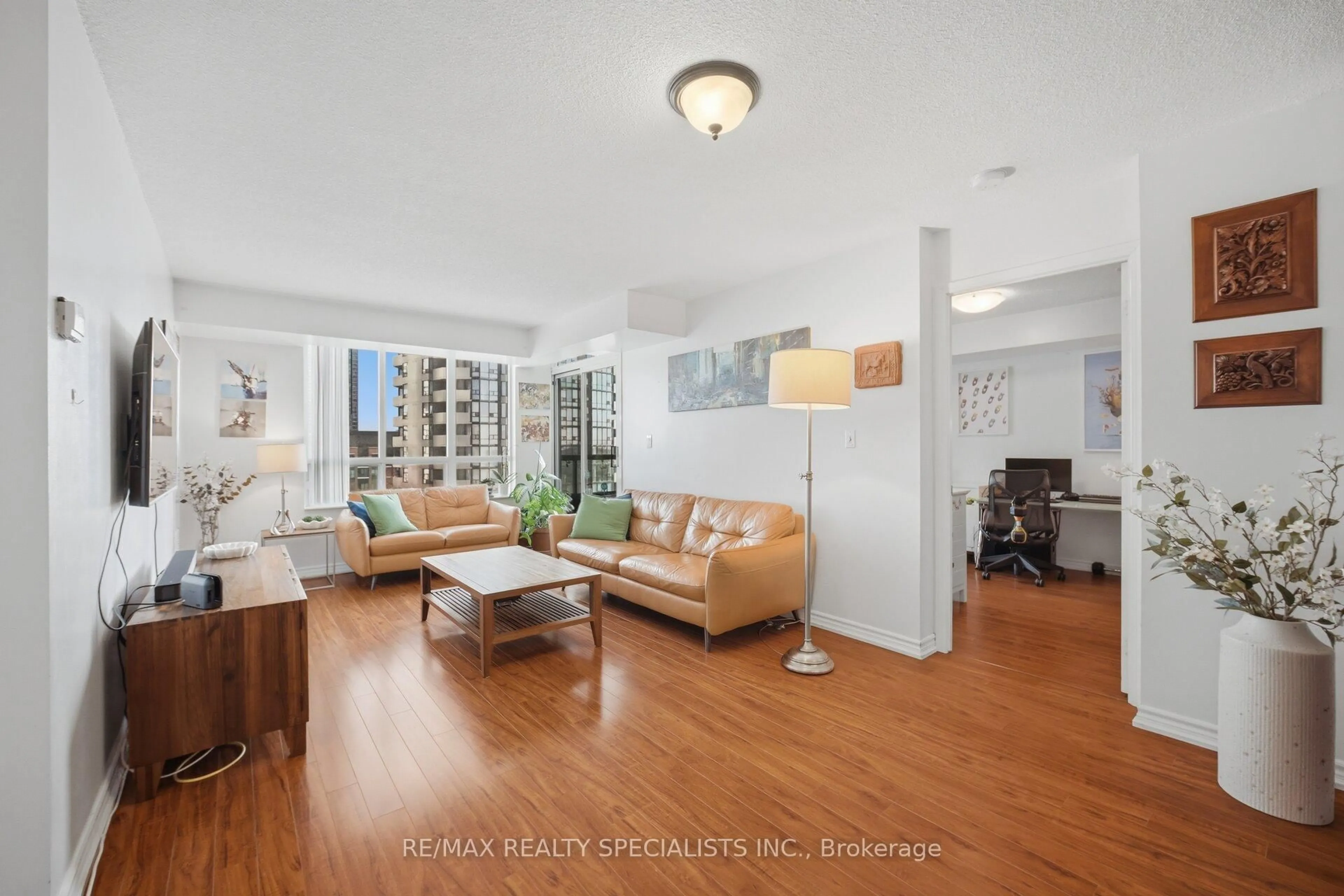 Living room with furniture, unknown for 335 Rathburn Rd #707, Mississauga Ontario L5B 0C8