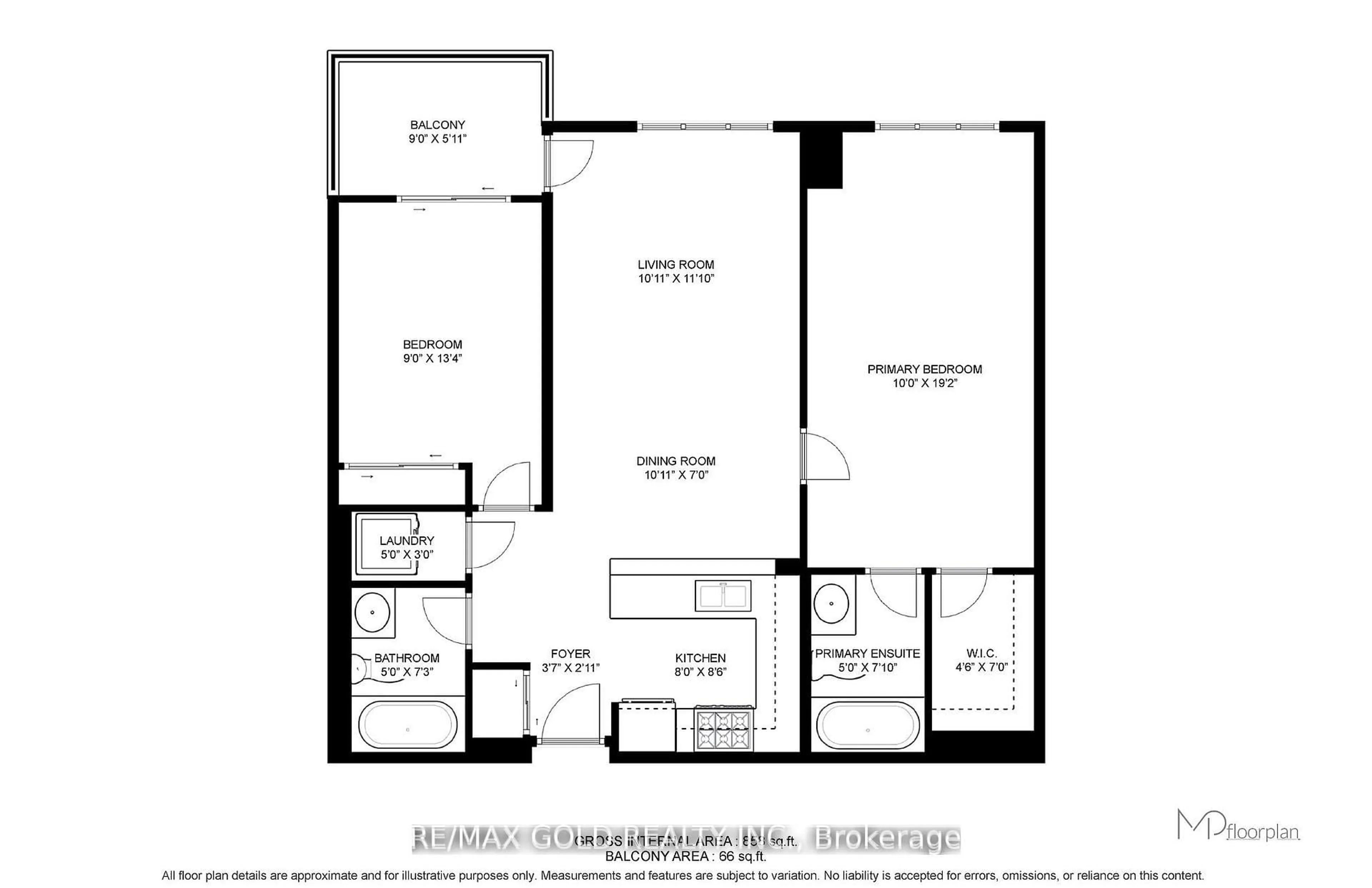 Floor plan for 335 Rathburn Rd #2508, Mississauga Ontario L5B 0C8