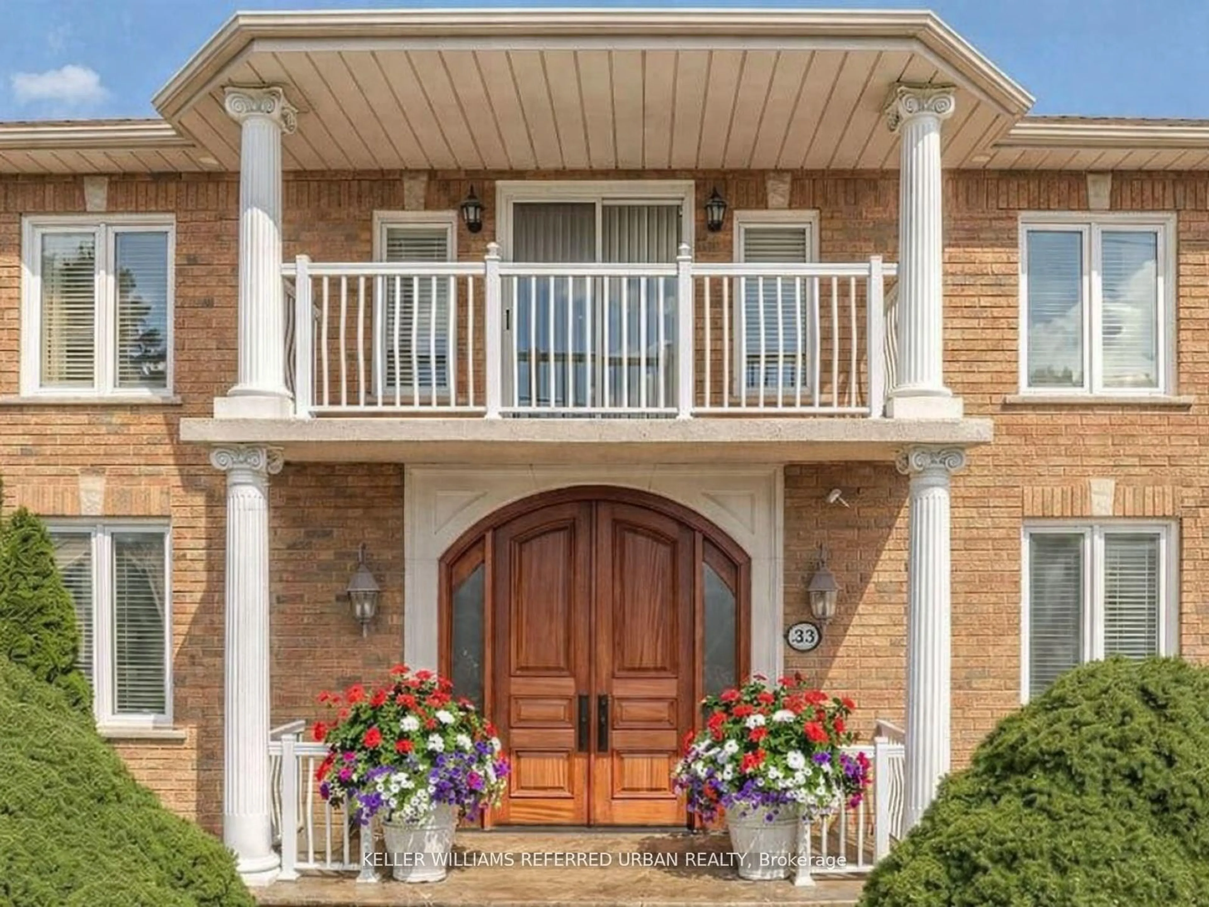 Home with brick exterior material, street for 33 Redberry Pkwy, Toronto Ontario M6L 2J7