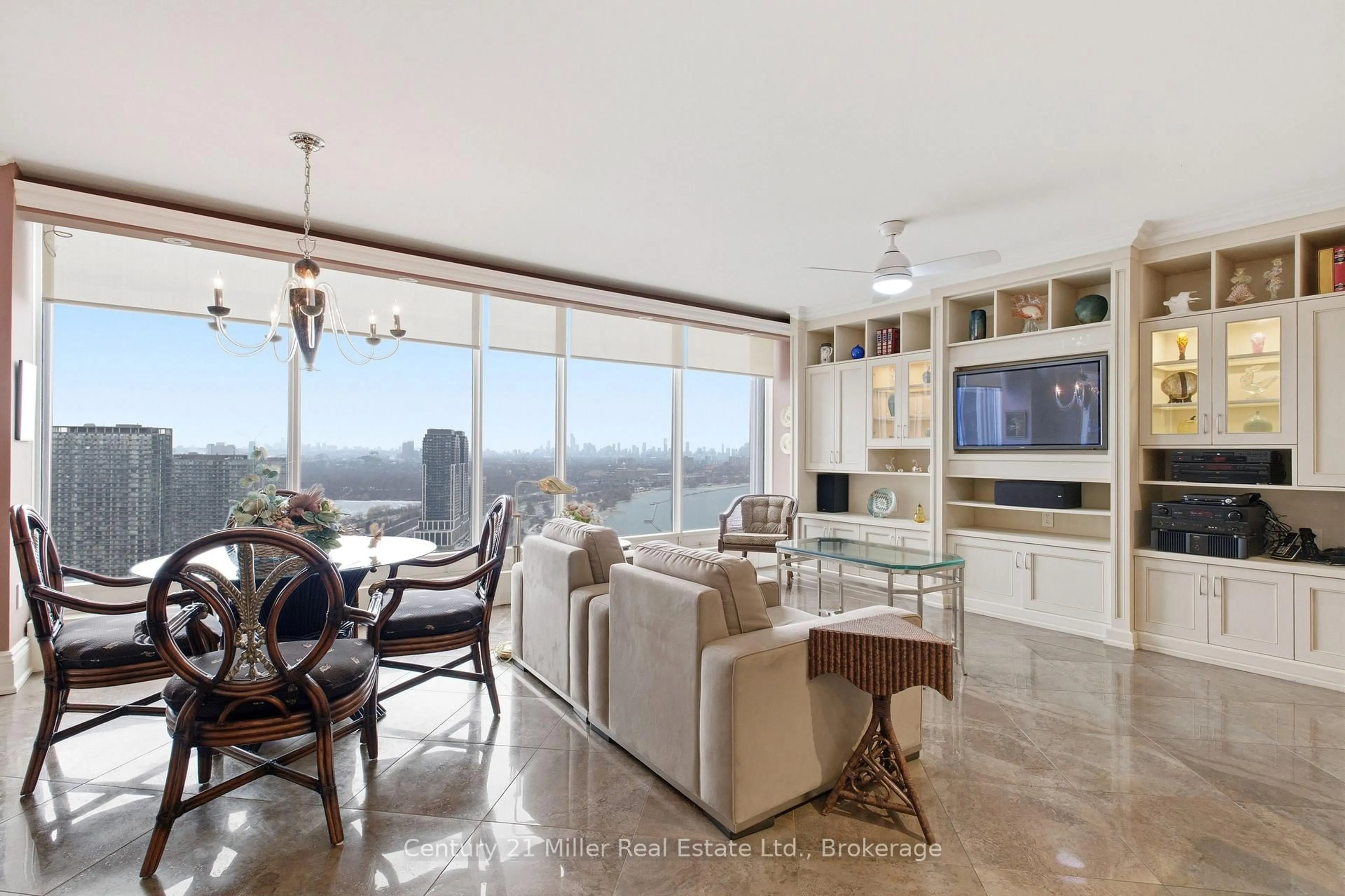 Living room with furniture, ceramic/tile floor for 2045 Lakeshore Rd #3606, Toronto Ontario M8V 2Z6