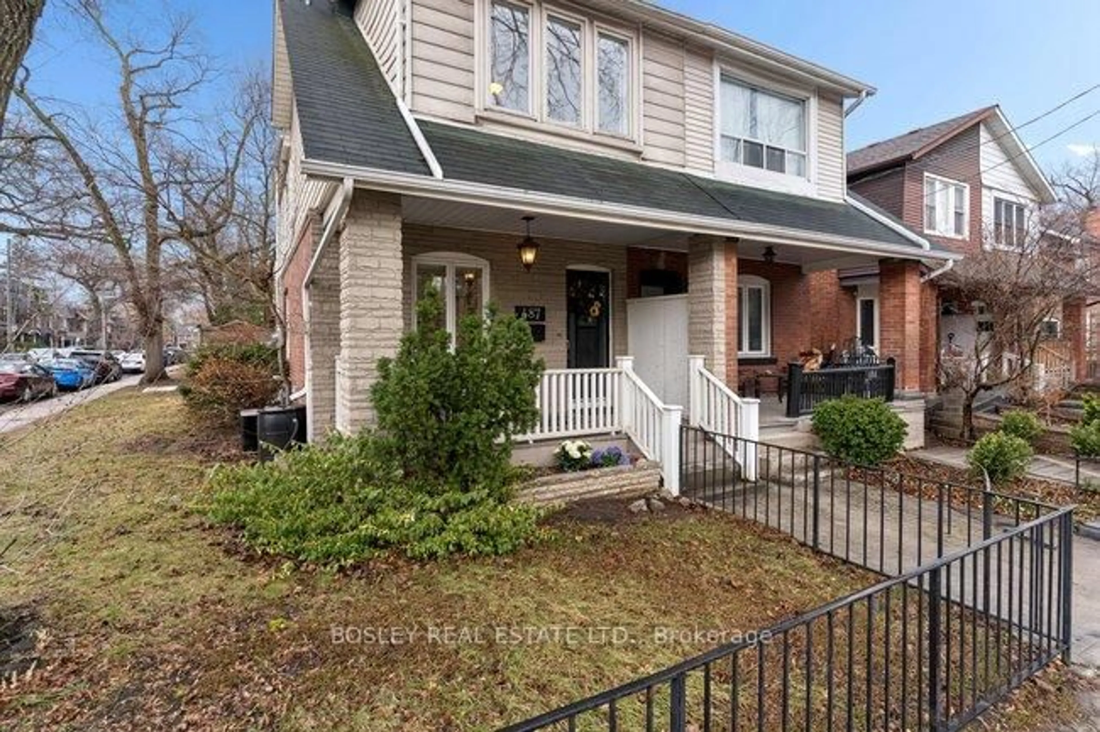 Home with brick exterior material, street for 487 Runnymede Rd, Toronto Ontario M6S 2Z4