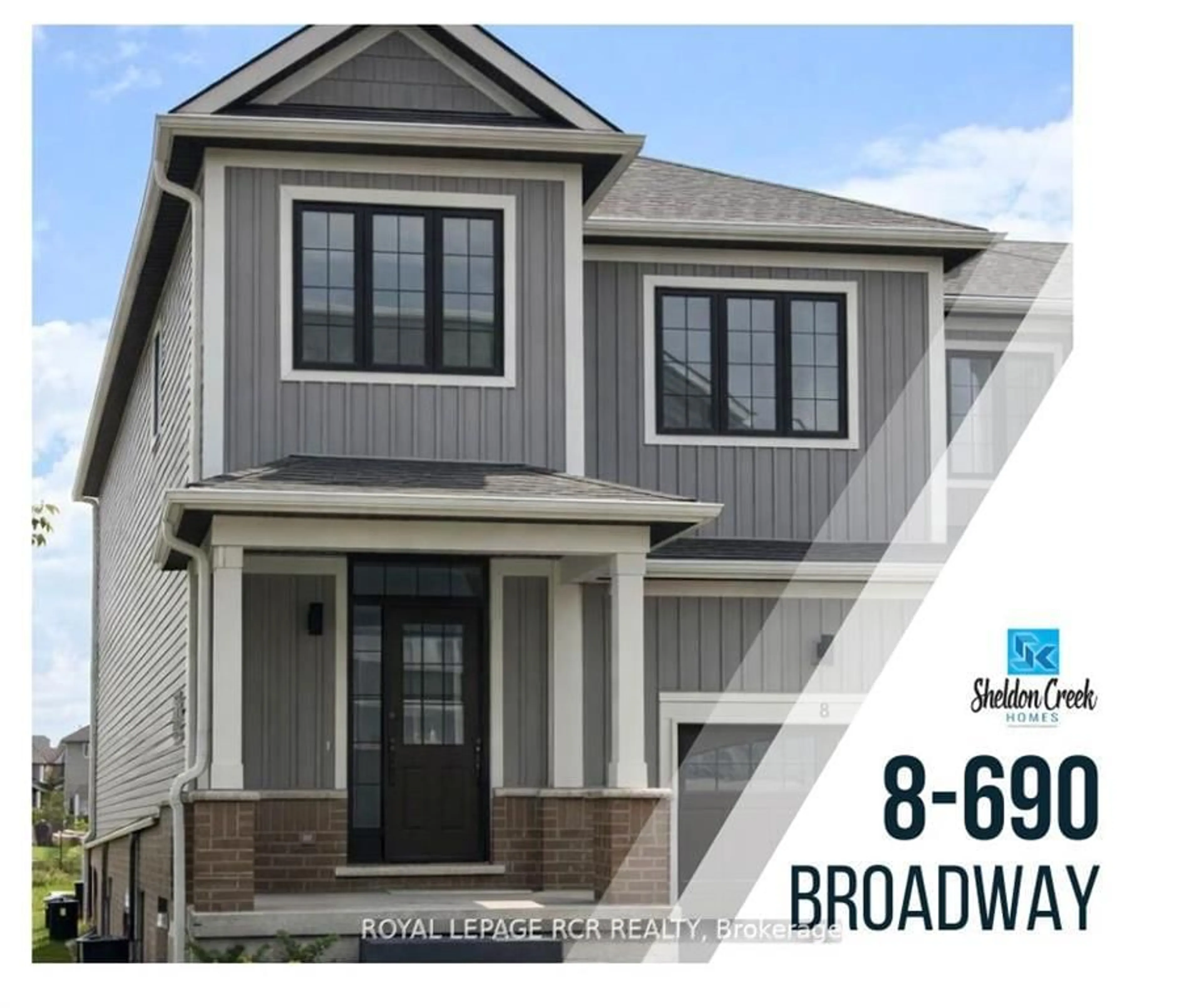 Home with vinyl exterior material, street for 690 Broadway Ave #8, Orangeville Ontario L9W 7T7