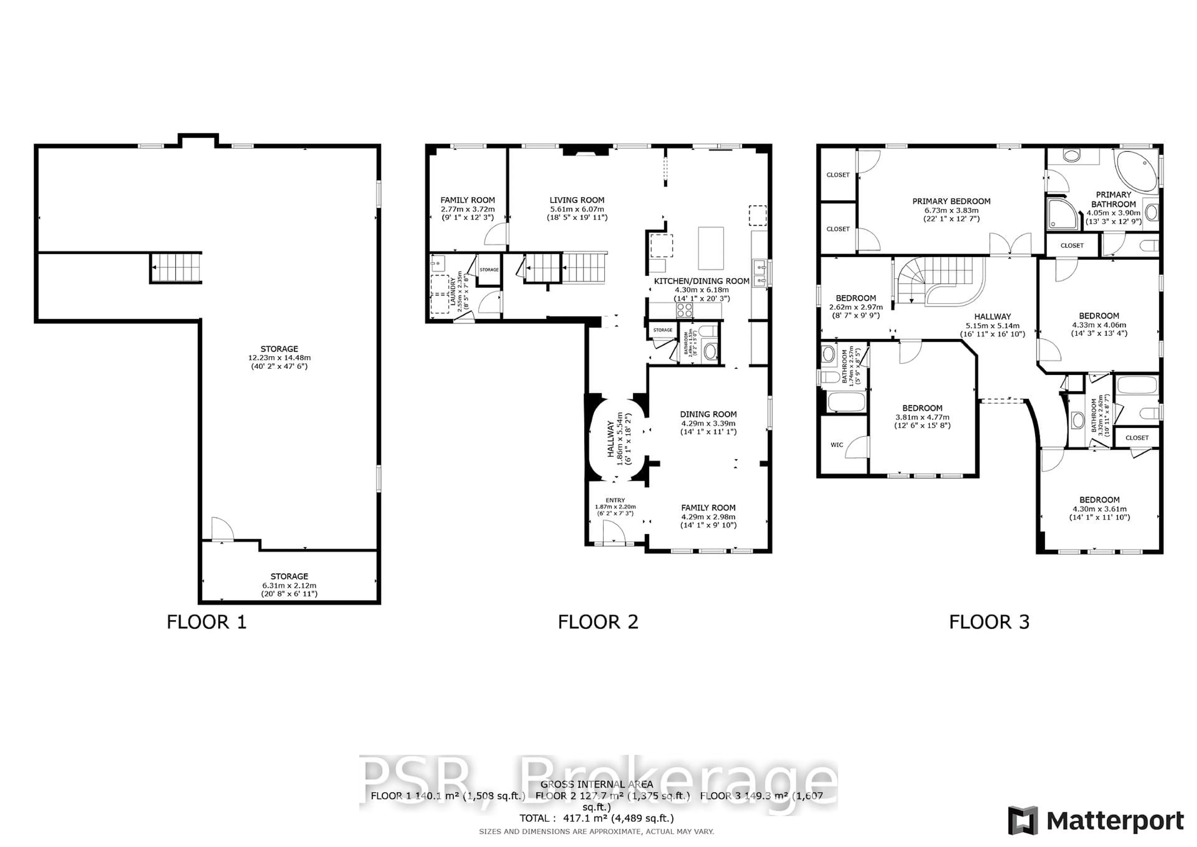 Floor plan for 12 Danfield Crt, Brampton Ontario L6Y 2X9
