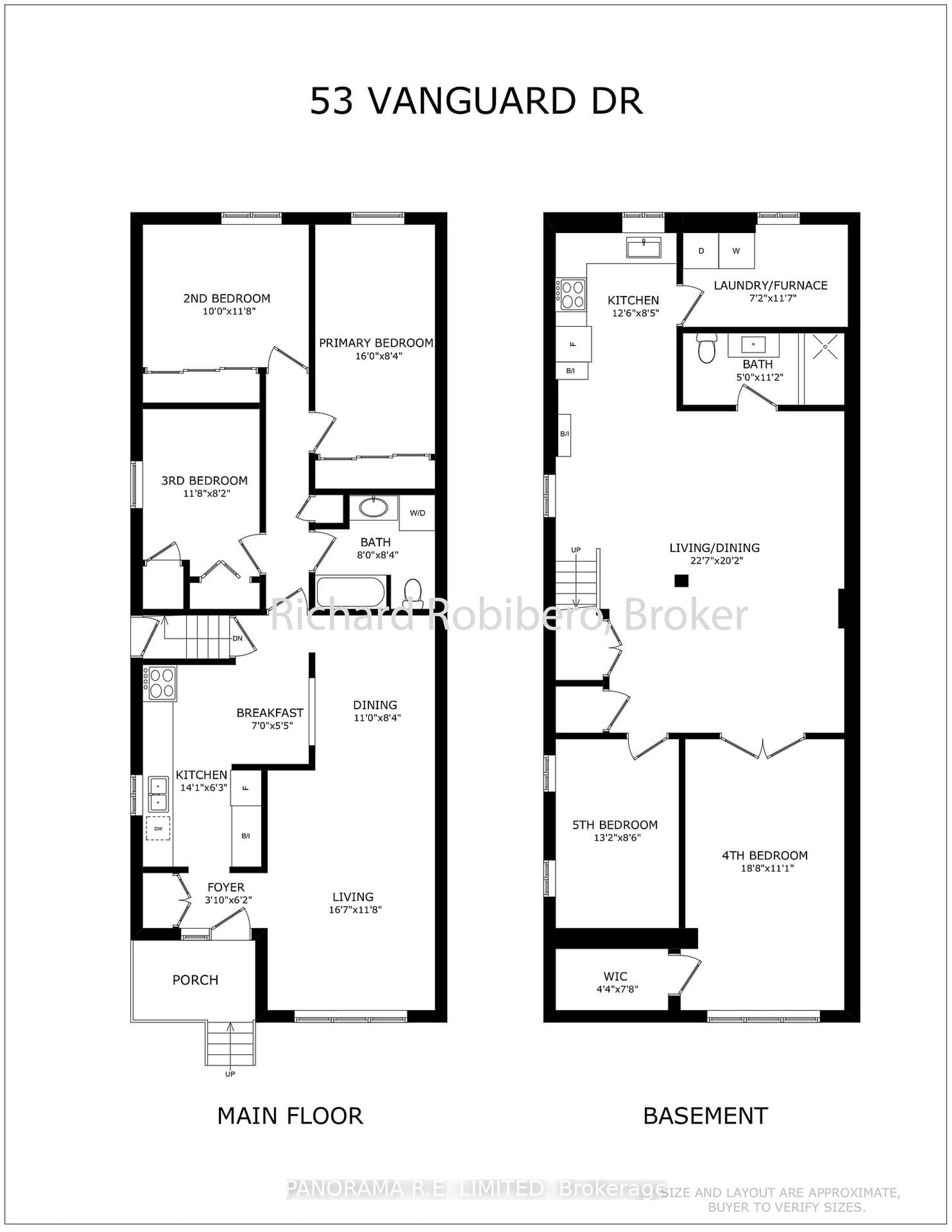 Floor plan for 53 Vanguard Dr, Toronto Ontario M9B 5E8