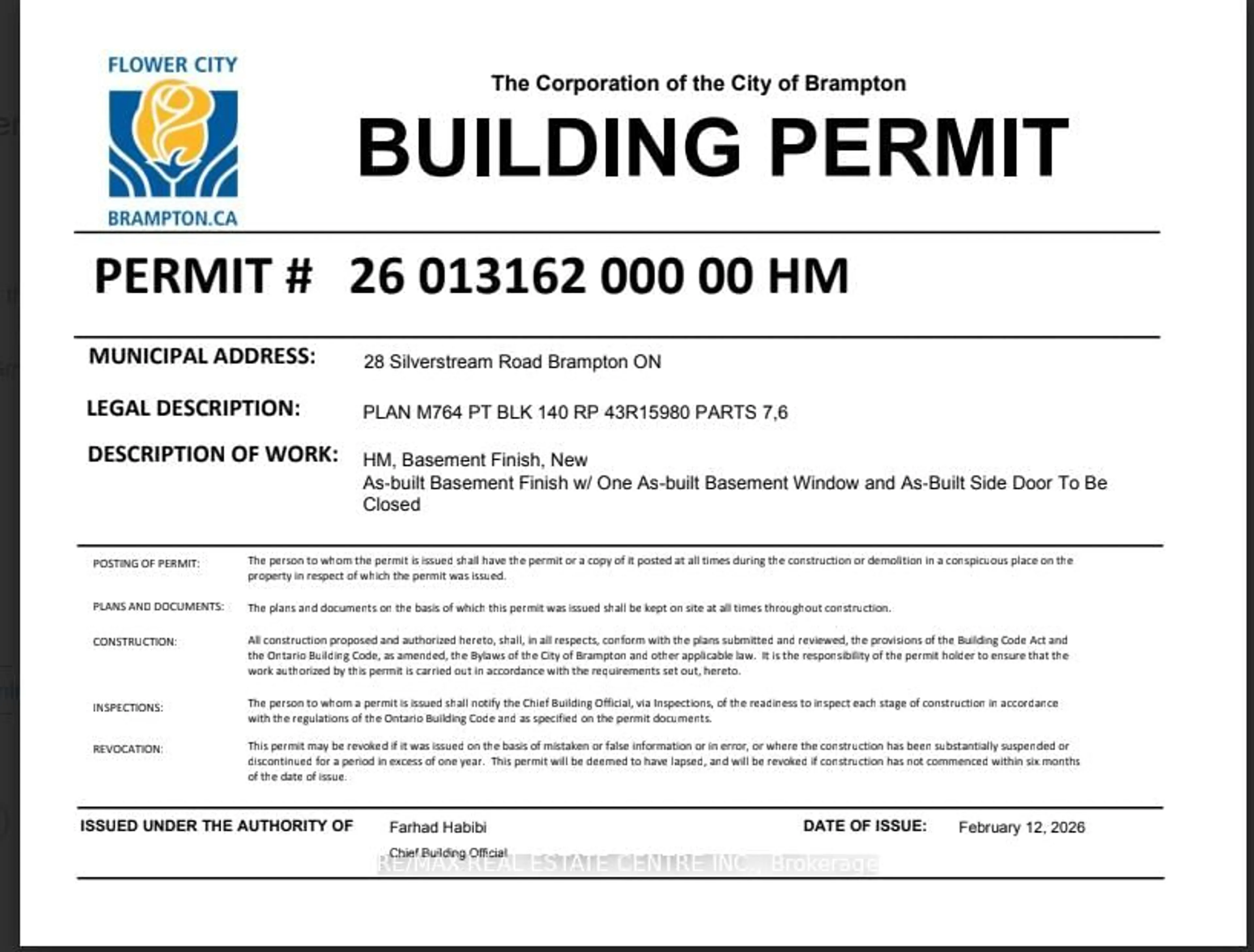 Floor plan for 28 Silverstream Rd, Brampton Ontario L6Z 3W5