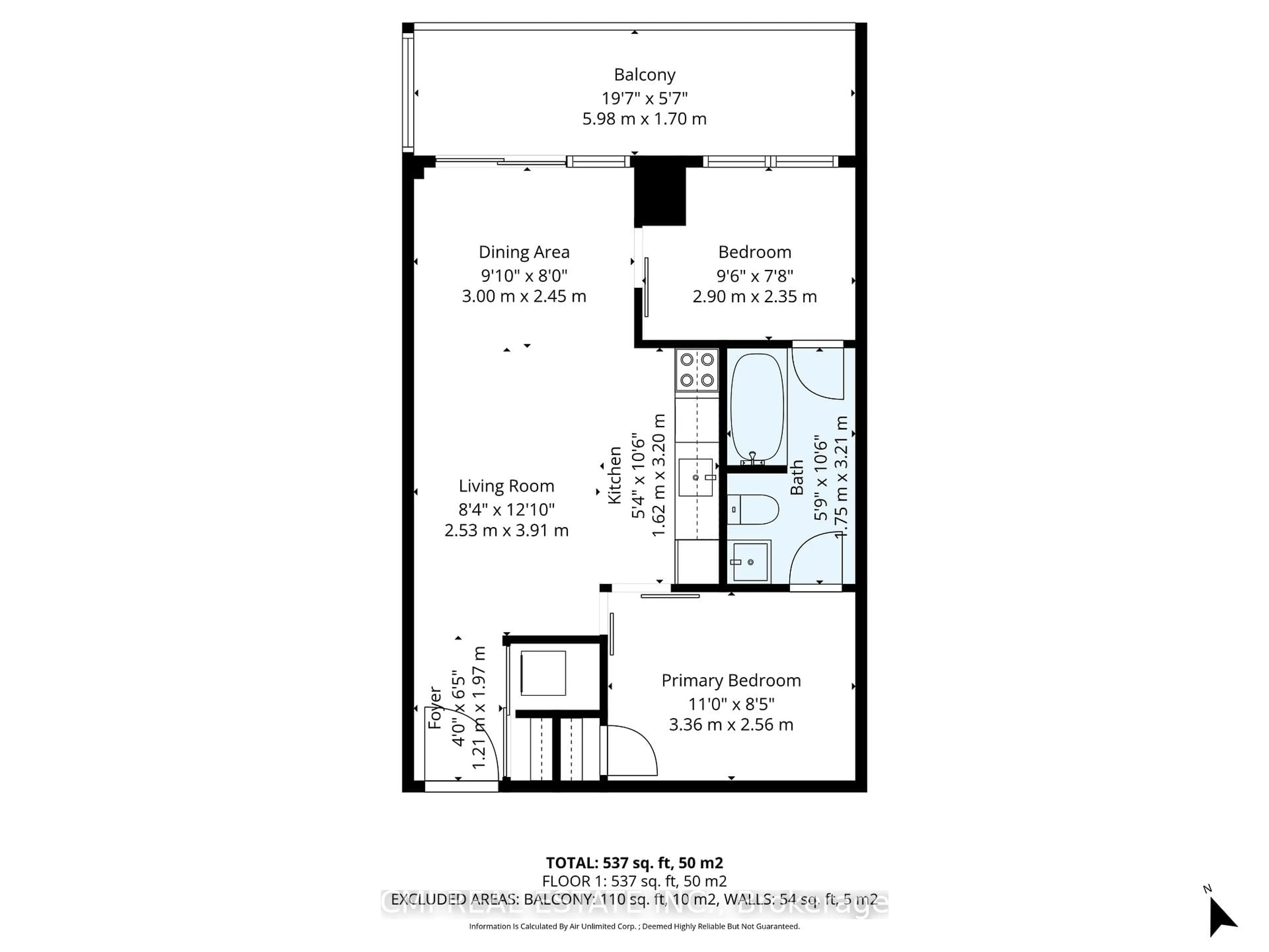 Floor plan for 38 Joe Shuster Way #725, Toronto Ontario M6K 0A5