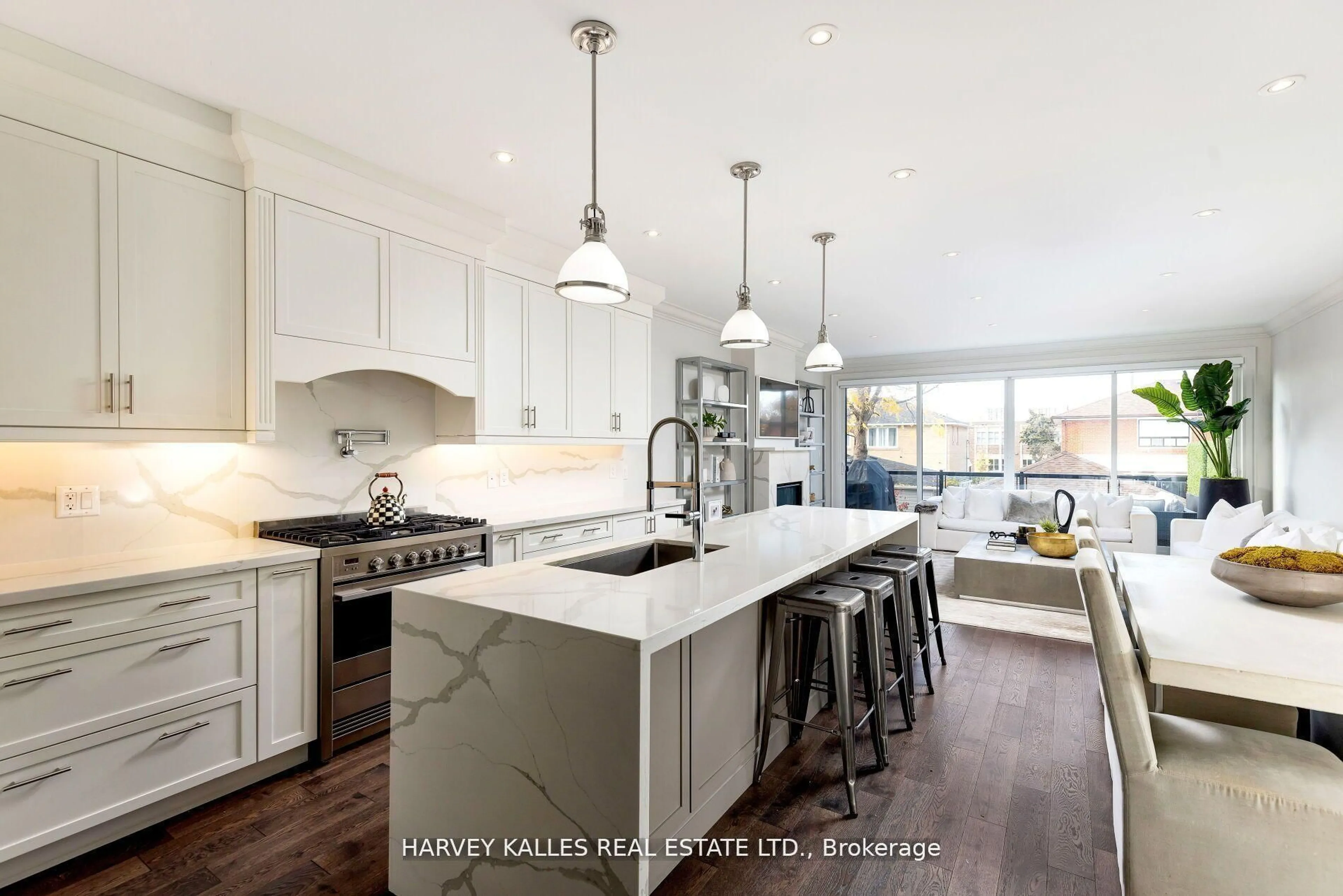 Open concept kitchen, ceramic/tile floor for 72B Renfield St, Toronto Ontario M6M 4V7