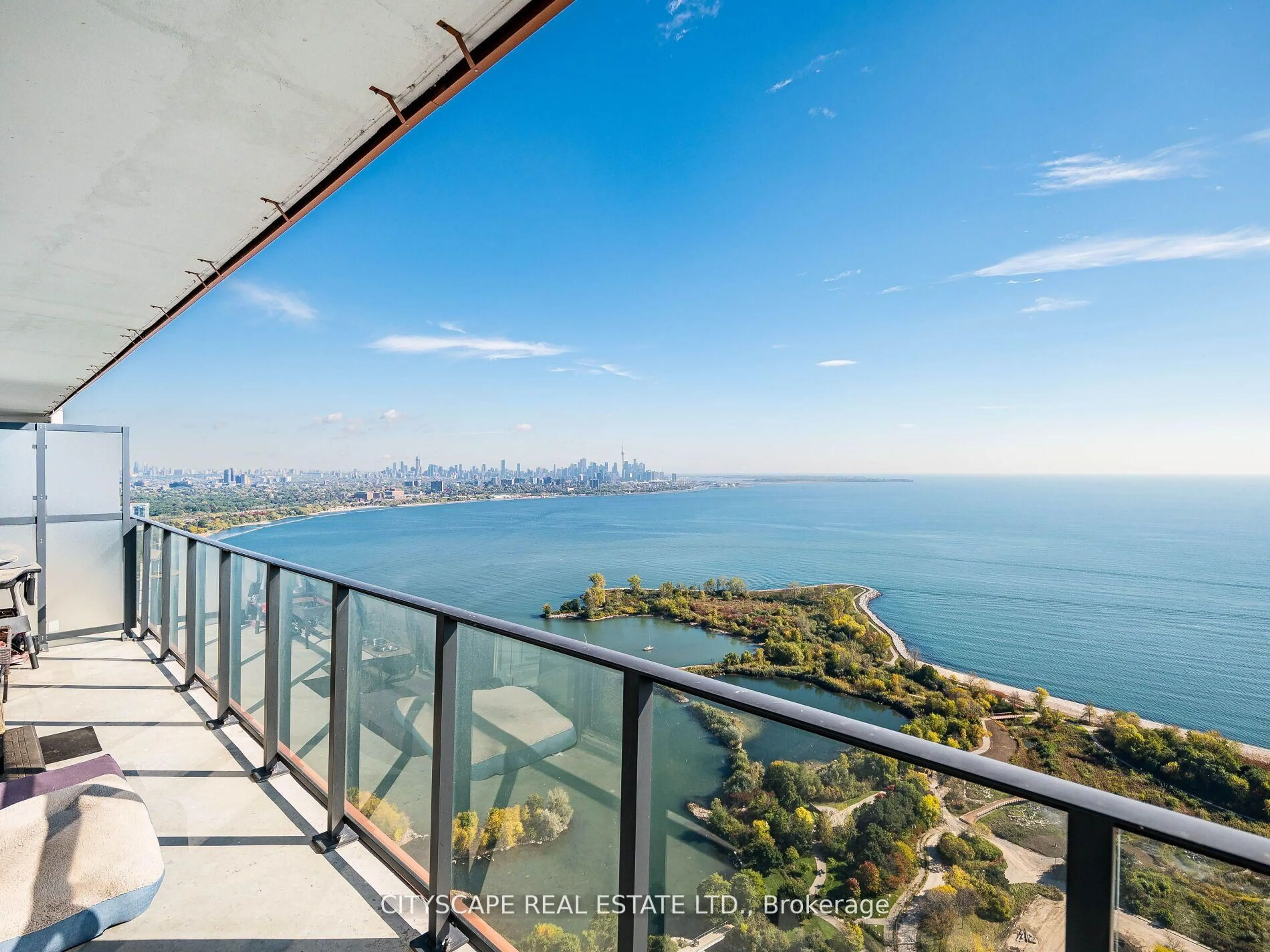 Balcony in the apartment, water/lake/river/ocean view for 20 Shore Breeze Dr #4410, Toronto Ontario M8V 1A1