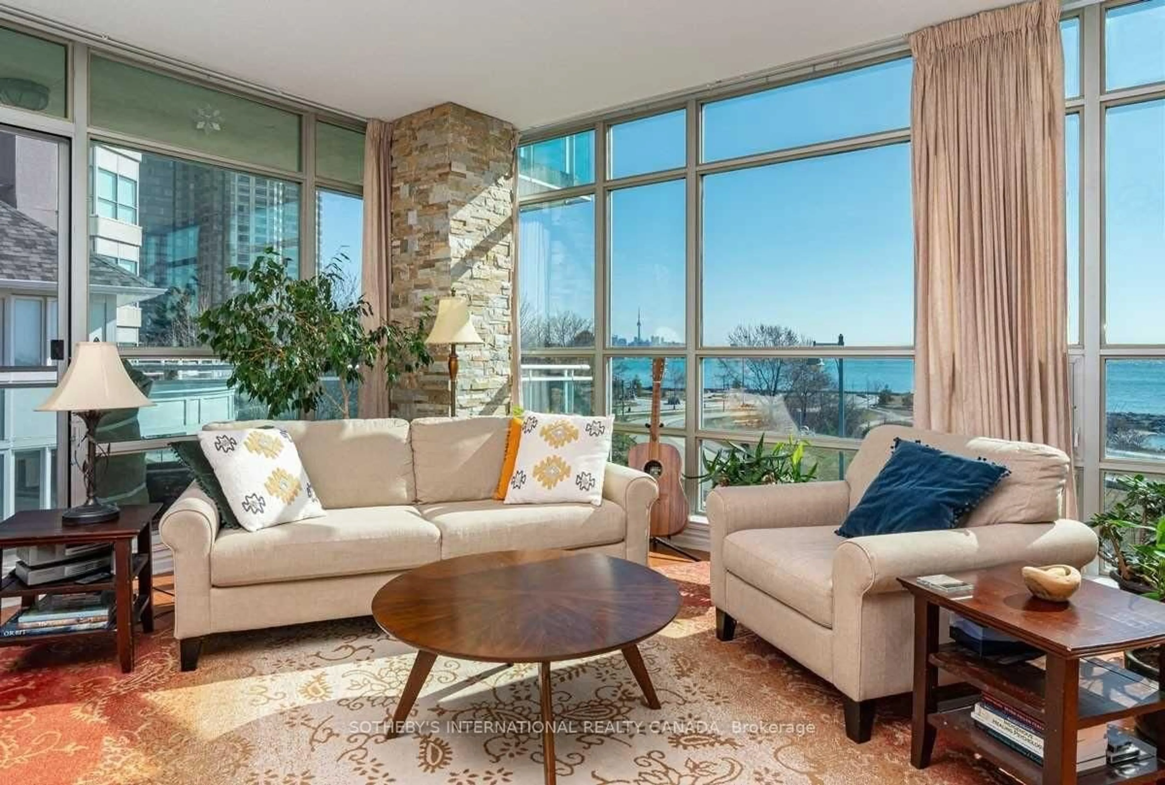 Living room with furniture, unknown for 5 Marine Parade Dr #323, Toronto Ontario M8V 4B4