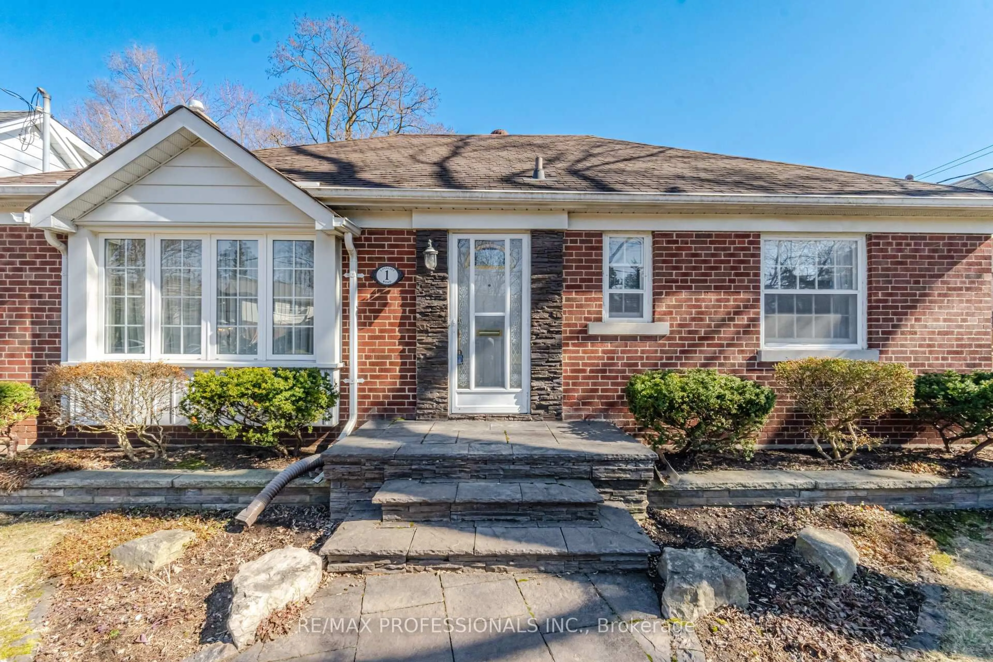Home with brick exterior material, street for 1 Loyalist Rd, Toronto Ontario M9A 3P2