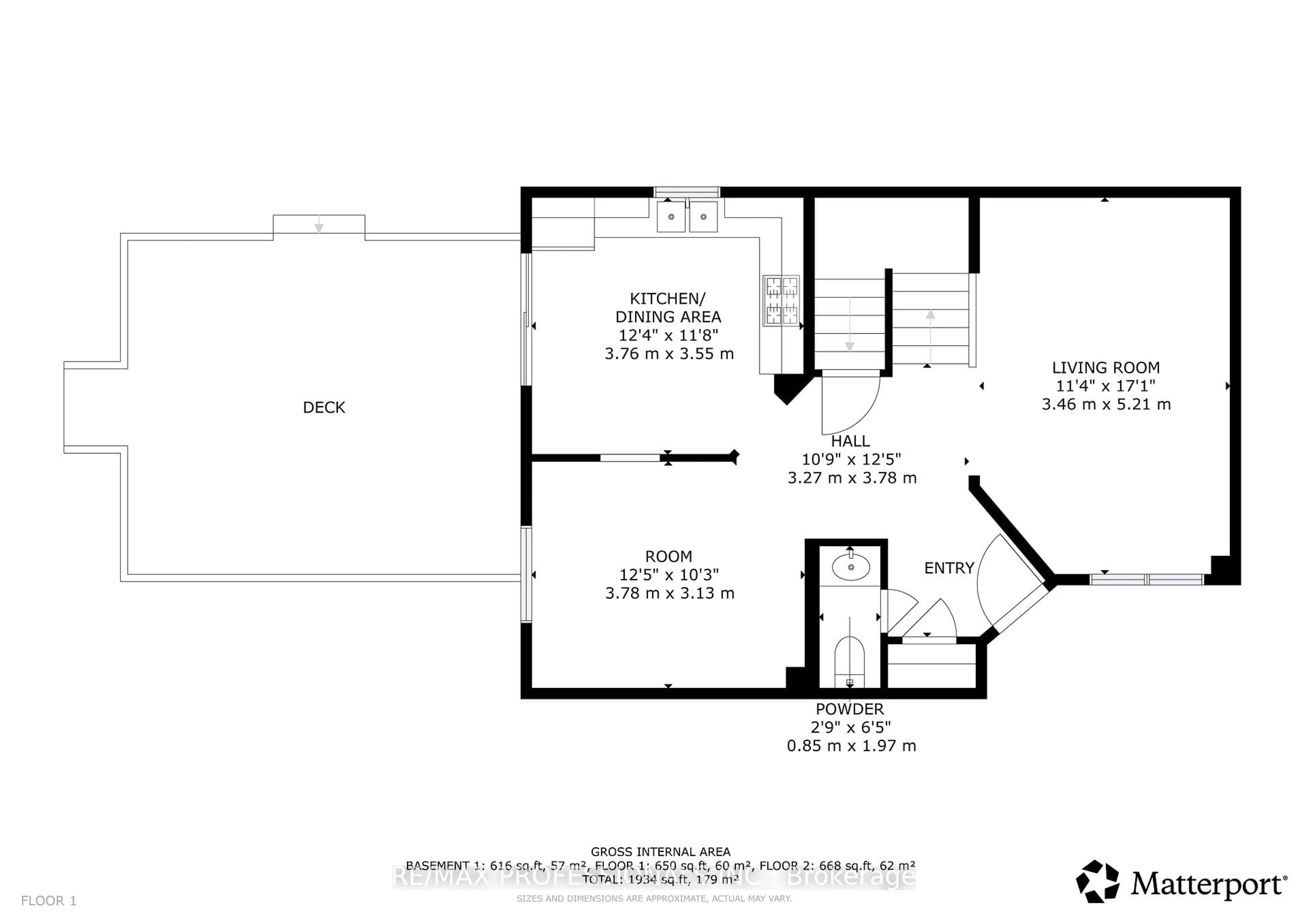 Floor plan for 34 Newman Crt, Brampton Ontario L6S 5T1