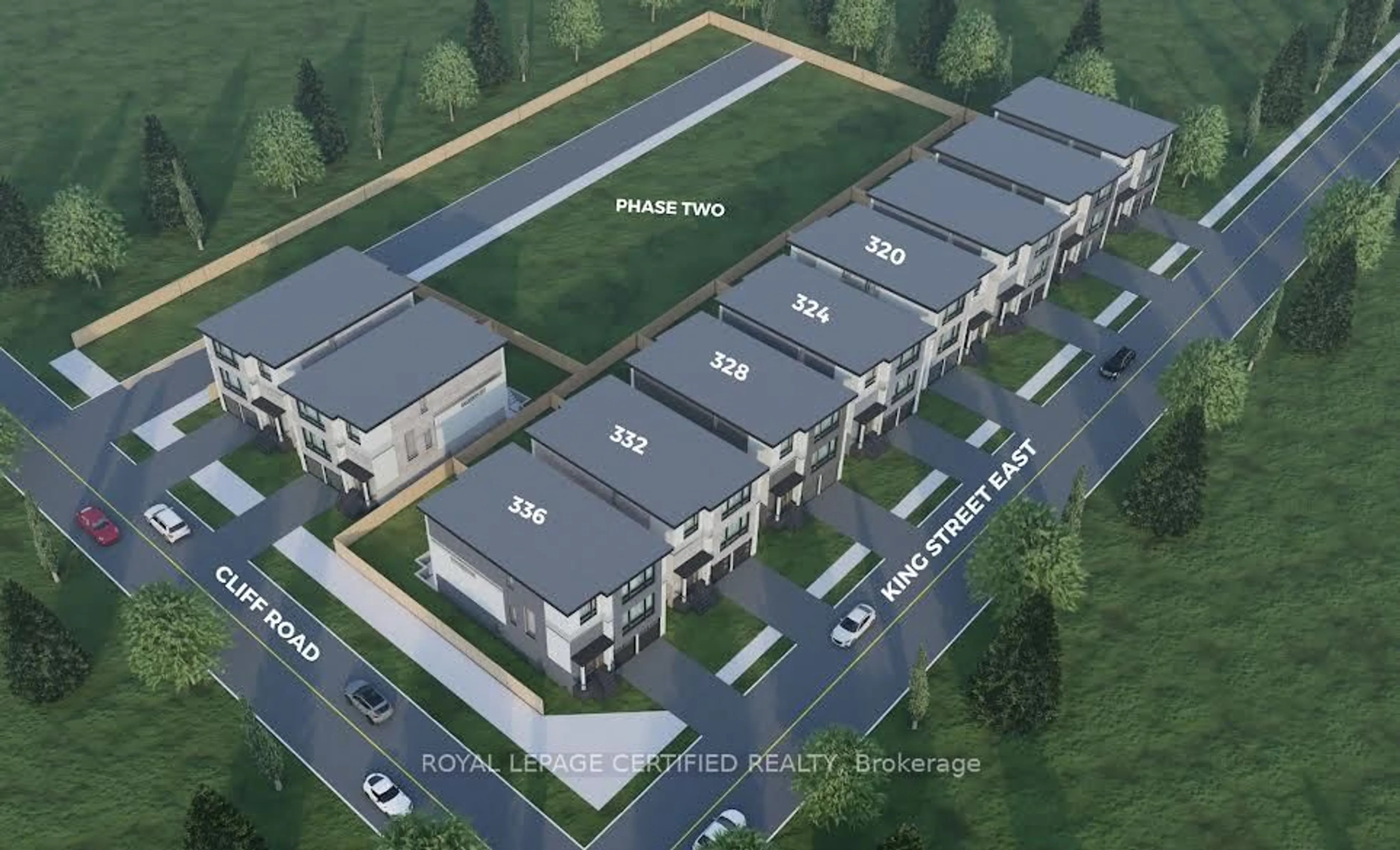 A pic from outside/outdoor area/front of a property/back of a property/a pic from drone, building for 332 King St, Mississauga Ontario L5A 2P4