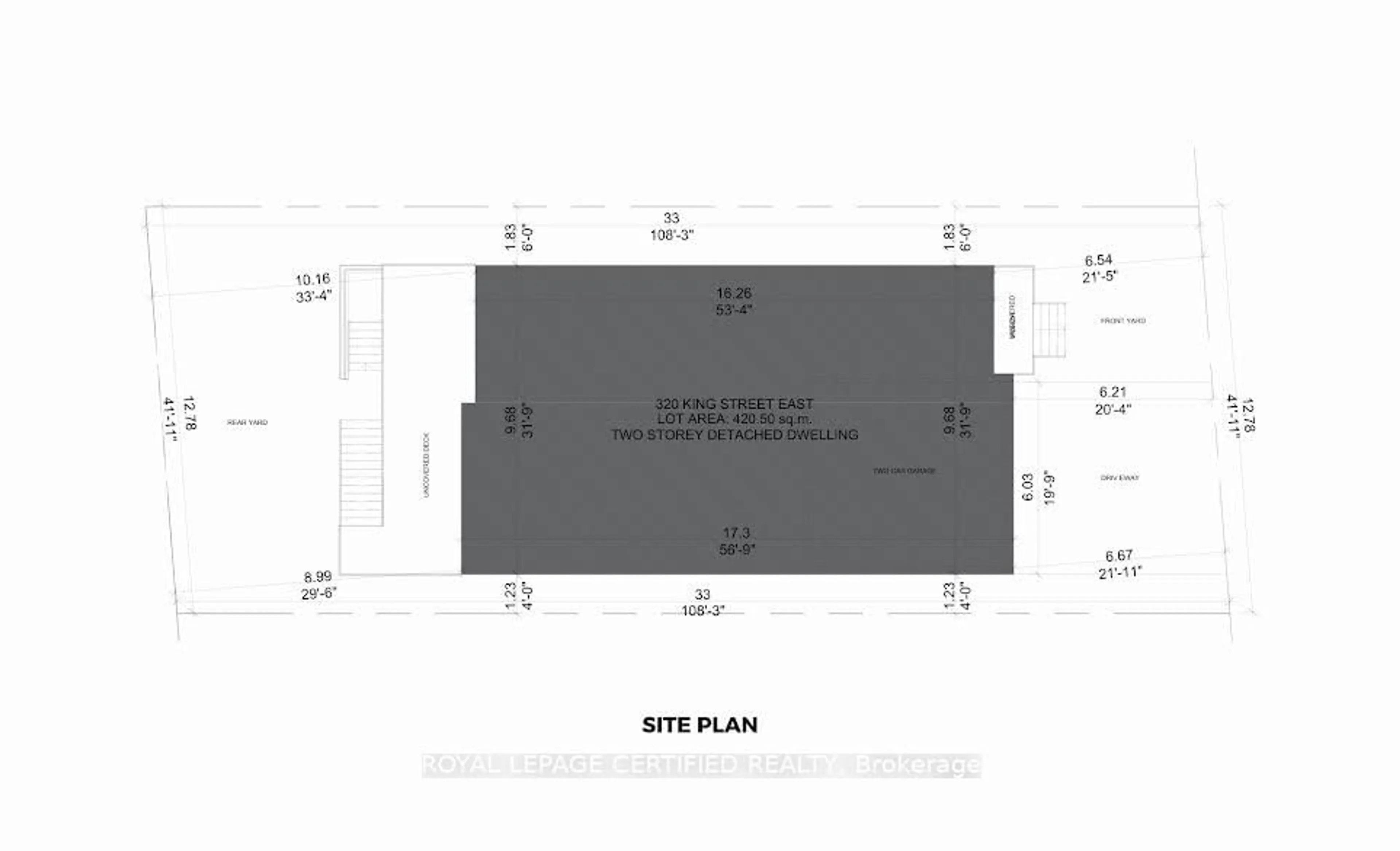Floor plan for 332 King St, Mississauga Ontario L5A 2P4