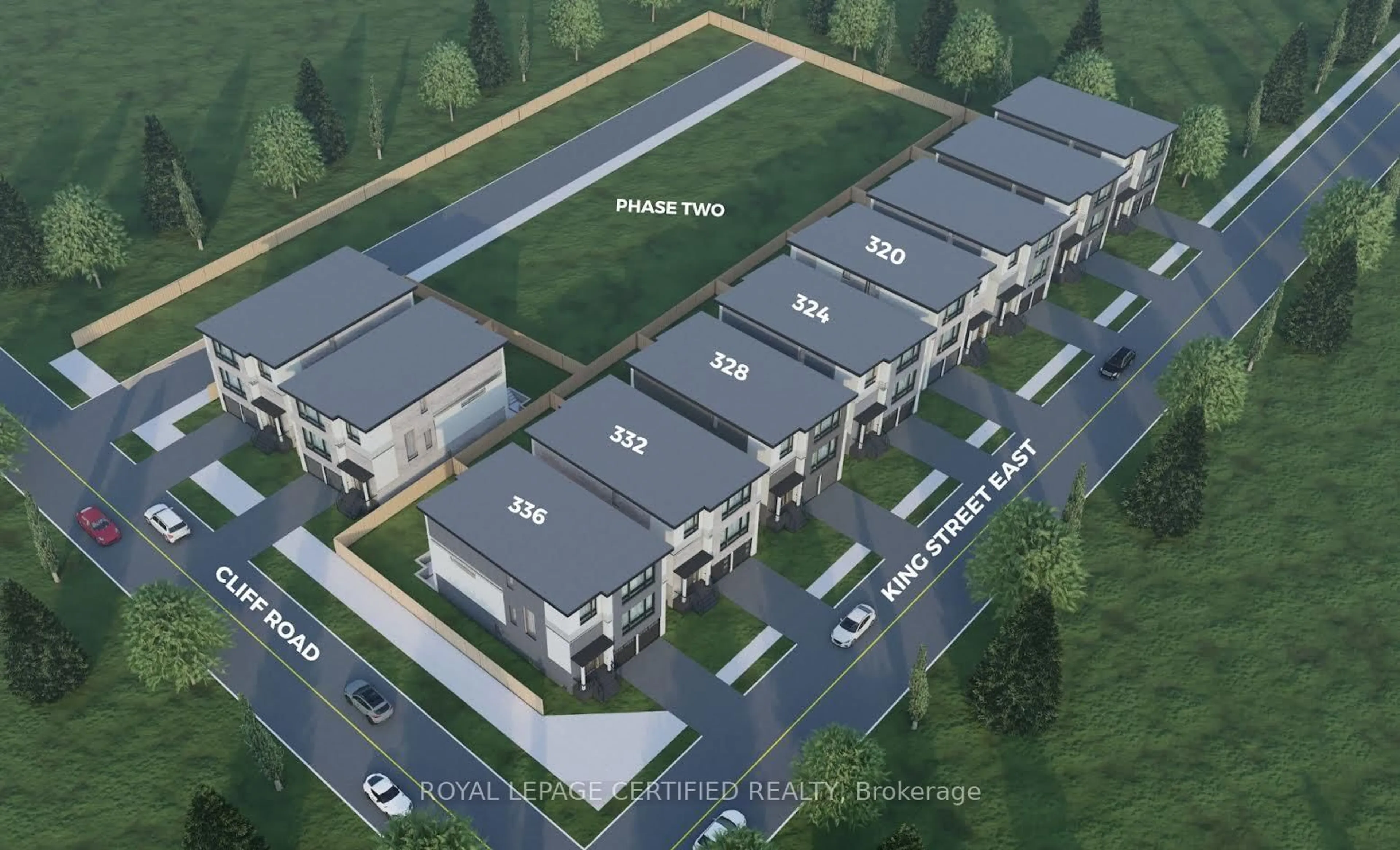 A pic from outside/outdoor area/front of a property/back of a property/a pic from drone, building for 336 King St, Mississauga Ontario L5A 2P4