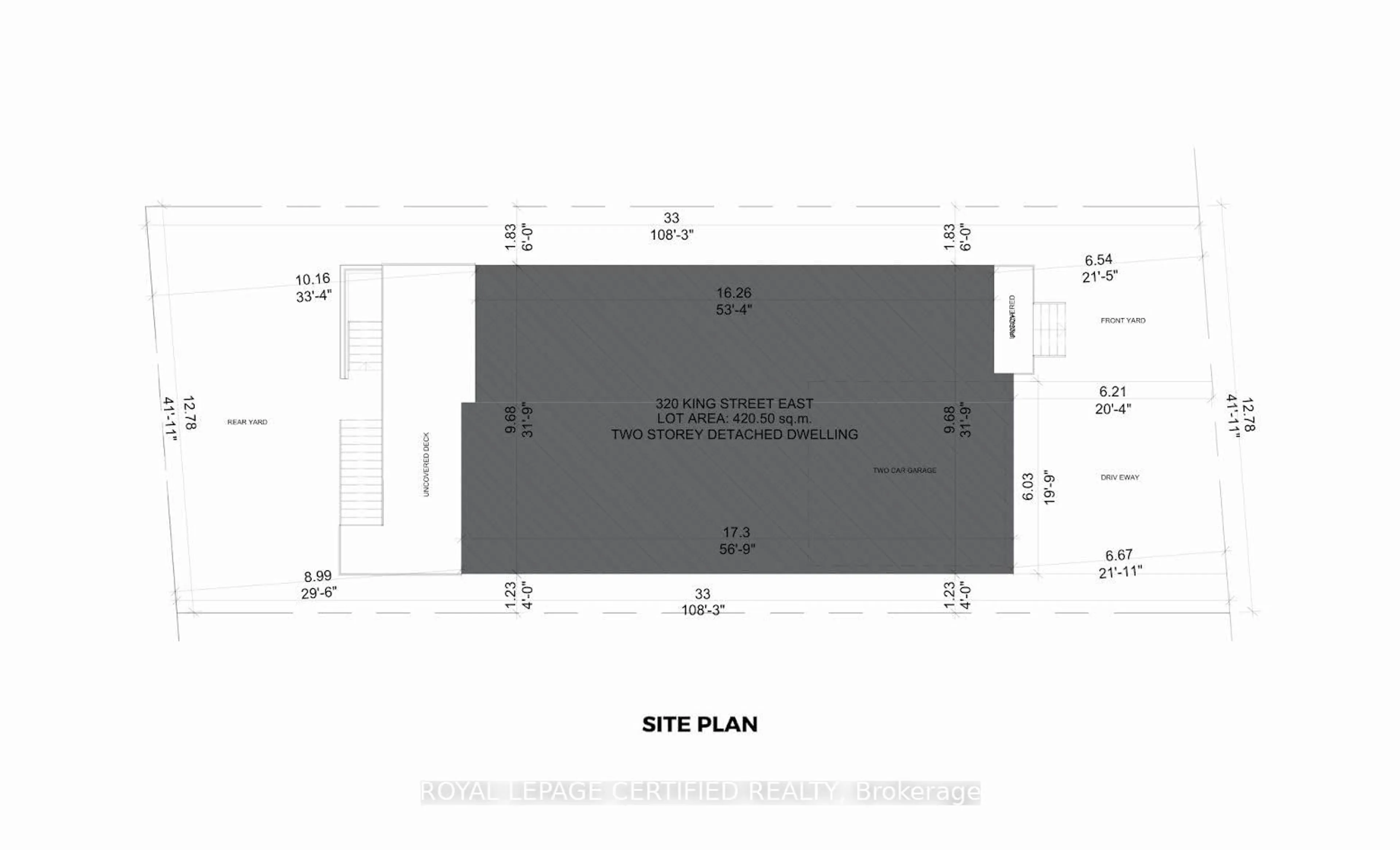 Floor plan for 336 King St, Mississauga Ontario L5A 2P4