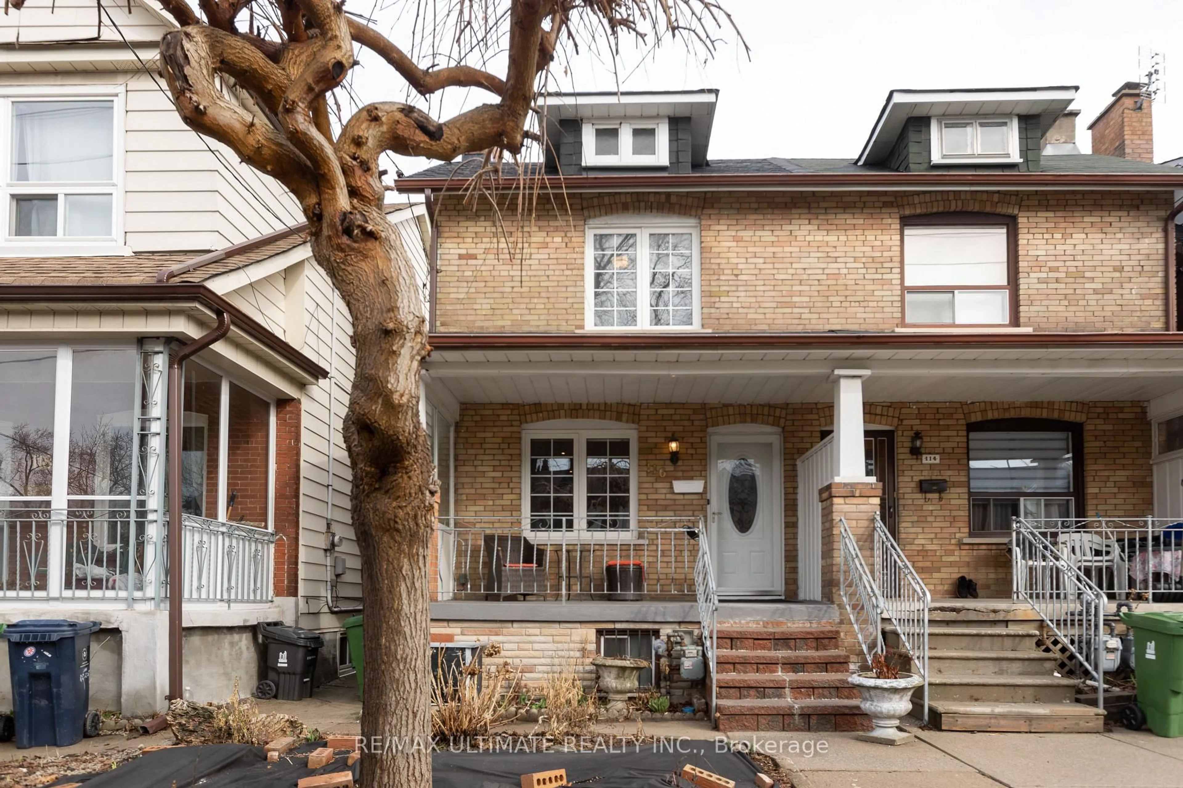 Home with brick exterior material, street for 116 Ascot Ave, Toronto Ontario M6E 1G2