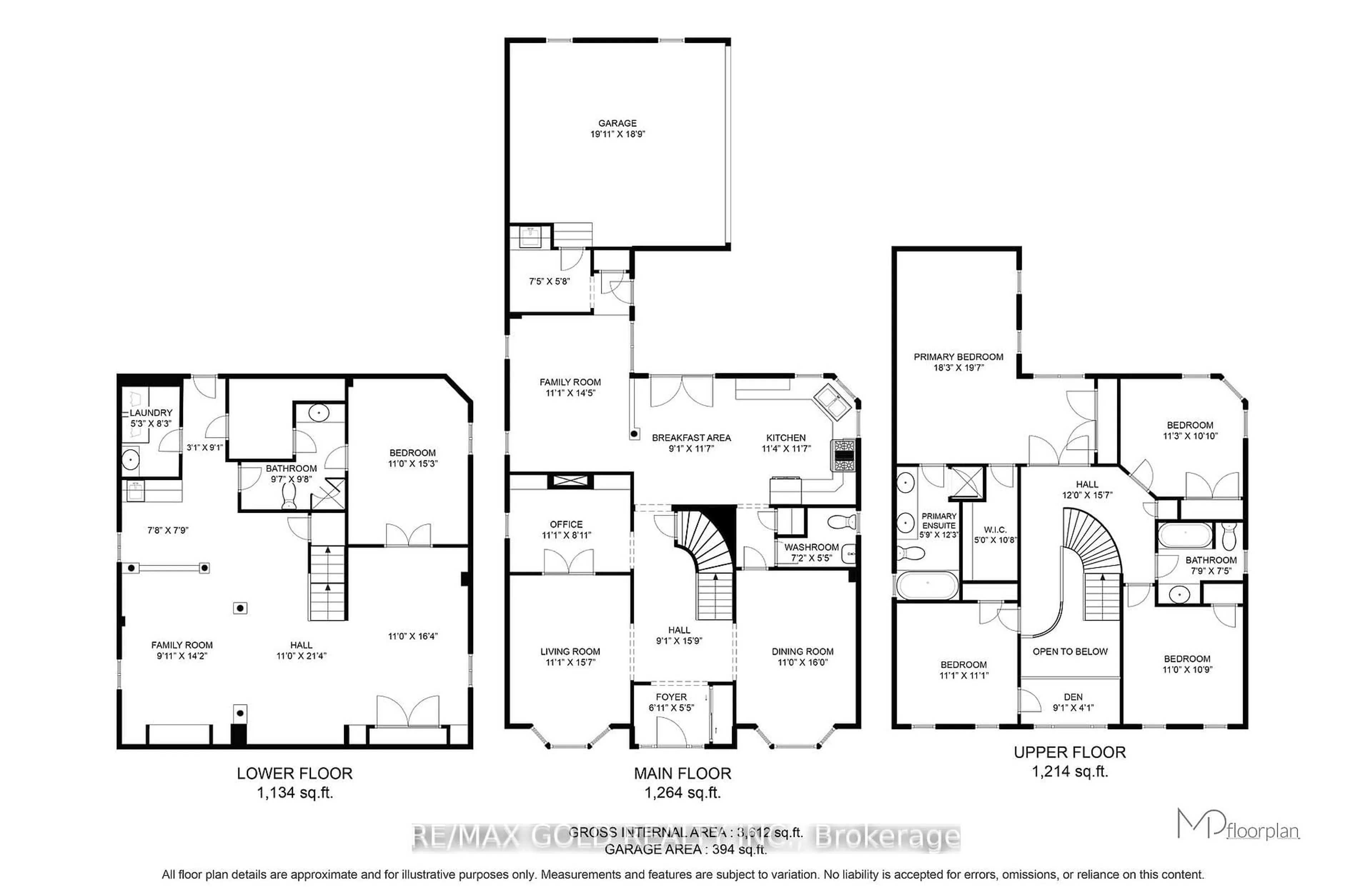 Floor plan for 2441 Capilano Cres, Oakville Ontario L6H 6L3