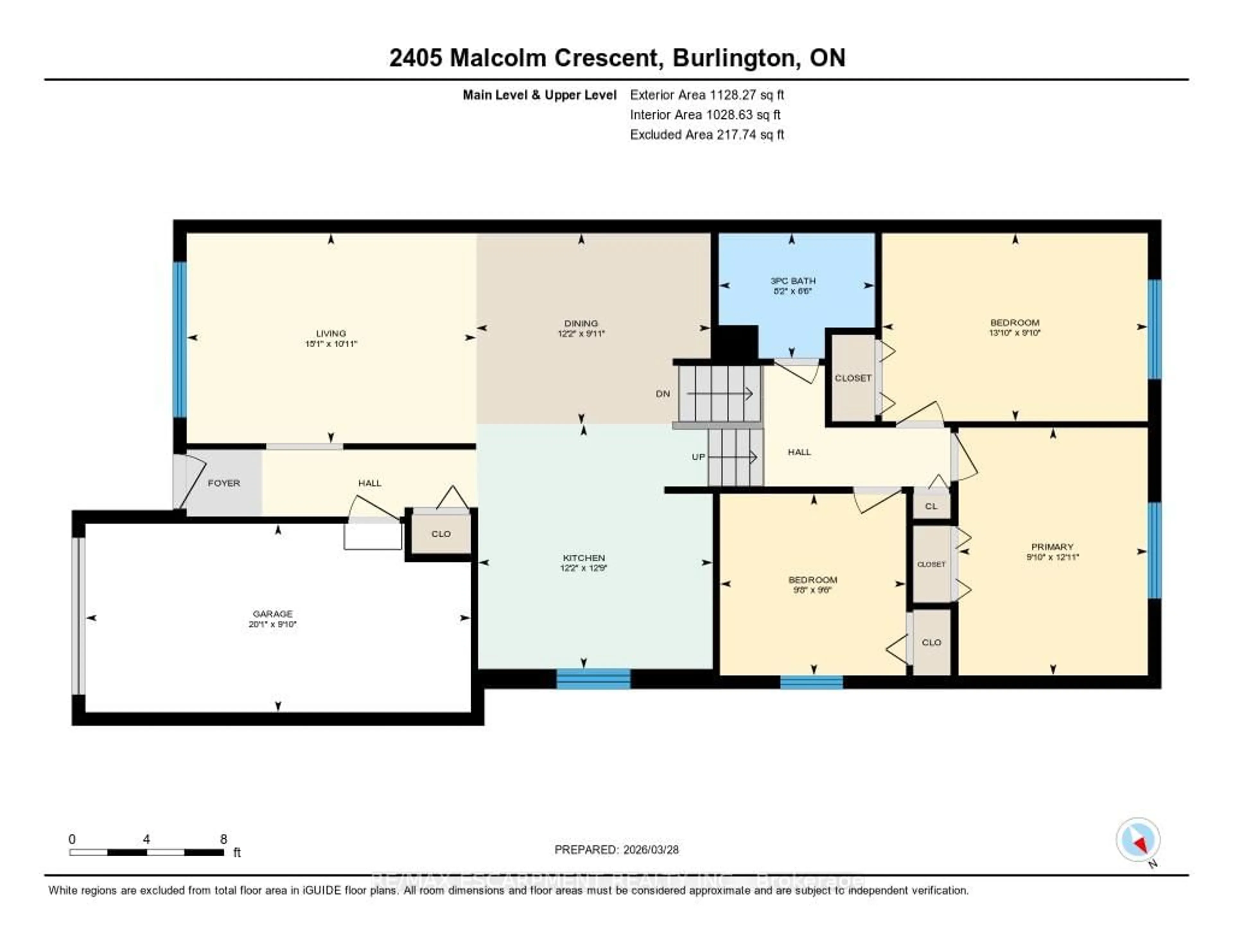 Floor plan for 2405 Malcom Cres, Burlington Ontario L7P 3Y5