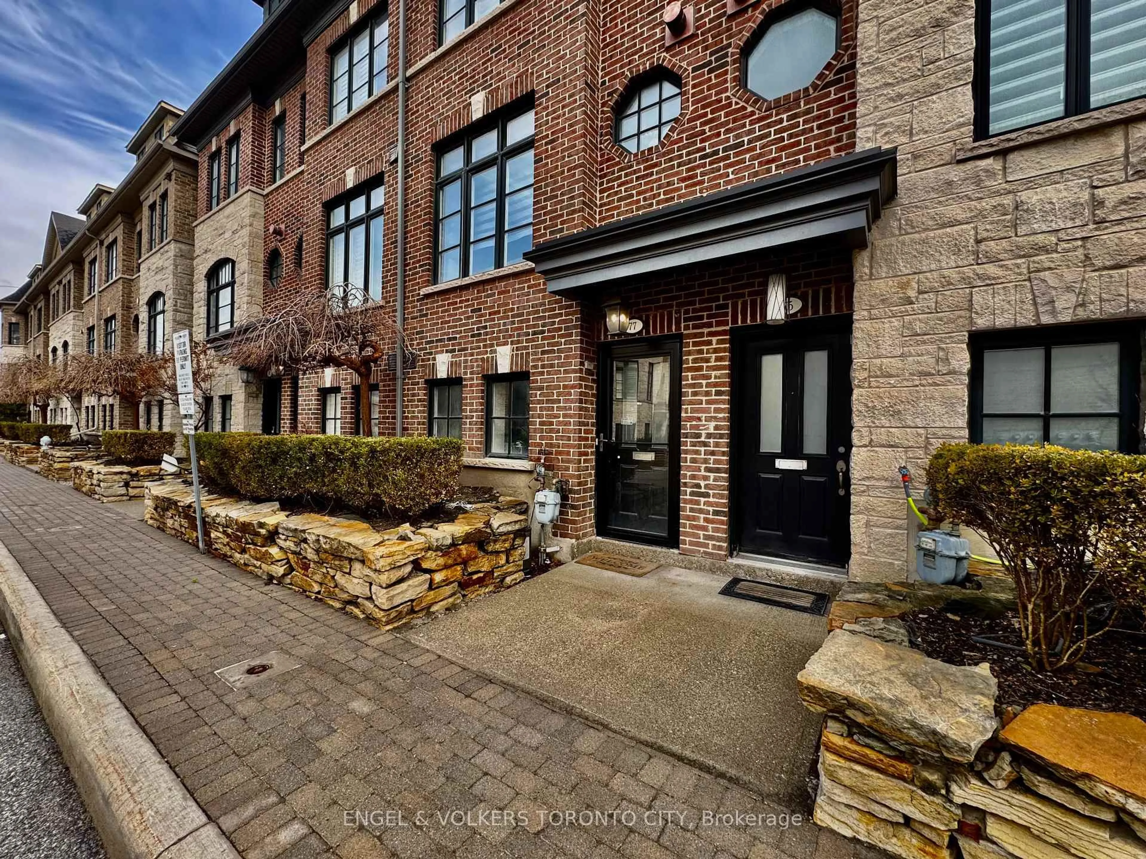 Home with brick exterior material, street for 77 Ruby Lang Lane, Toronto Ontario M8Z 0B8