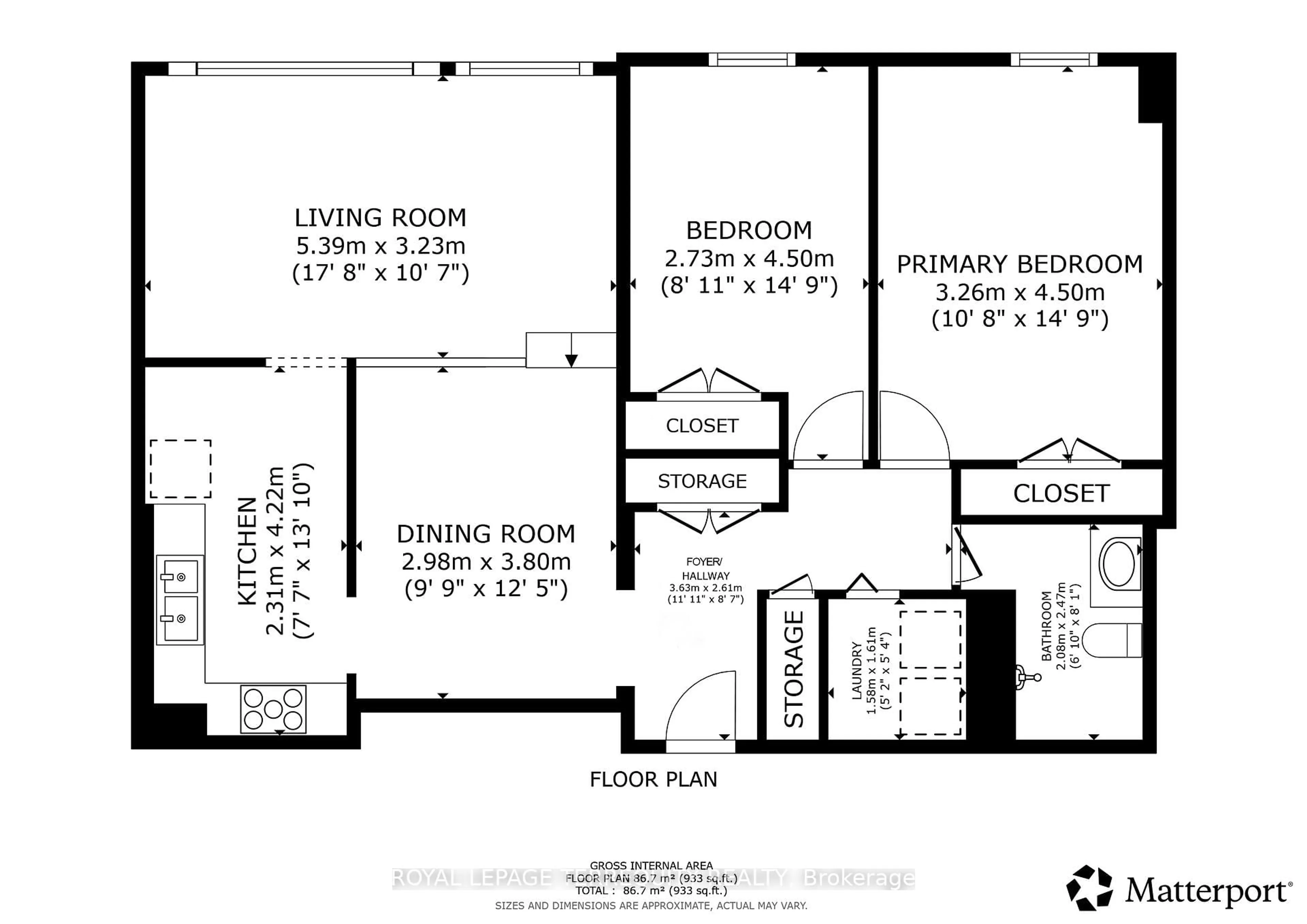 Floor plan for 19 Four Winds Dr #802, Toronto Ontario M3J 2S9