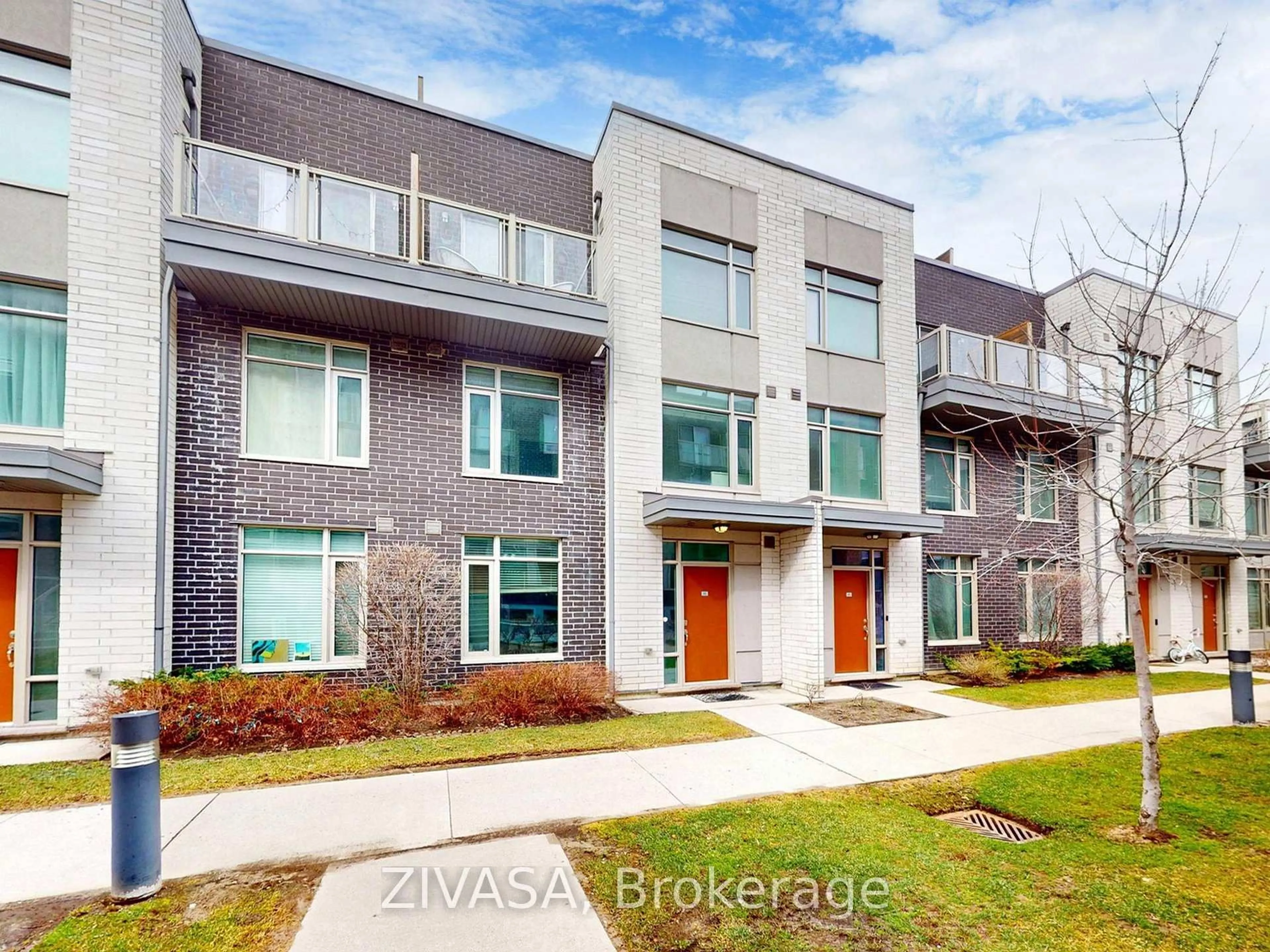 Home with brick exterior material, street for 15 Applewood Lane #92, Toronto Ontario M9C 2Z7