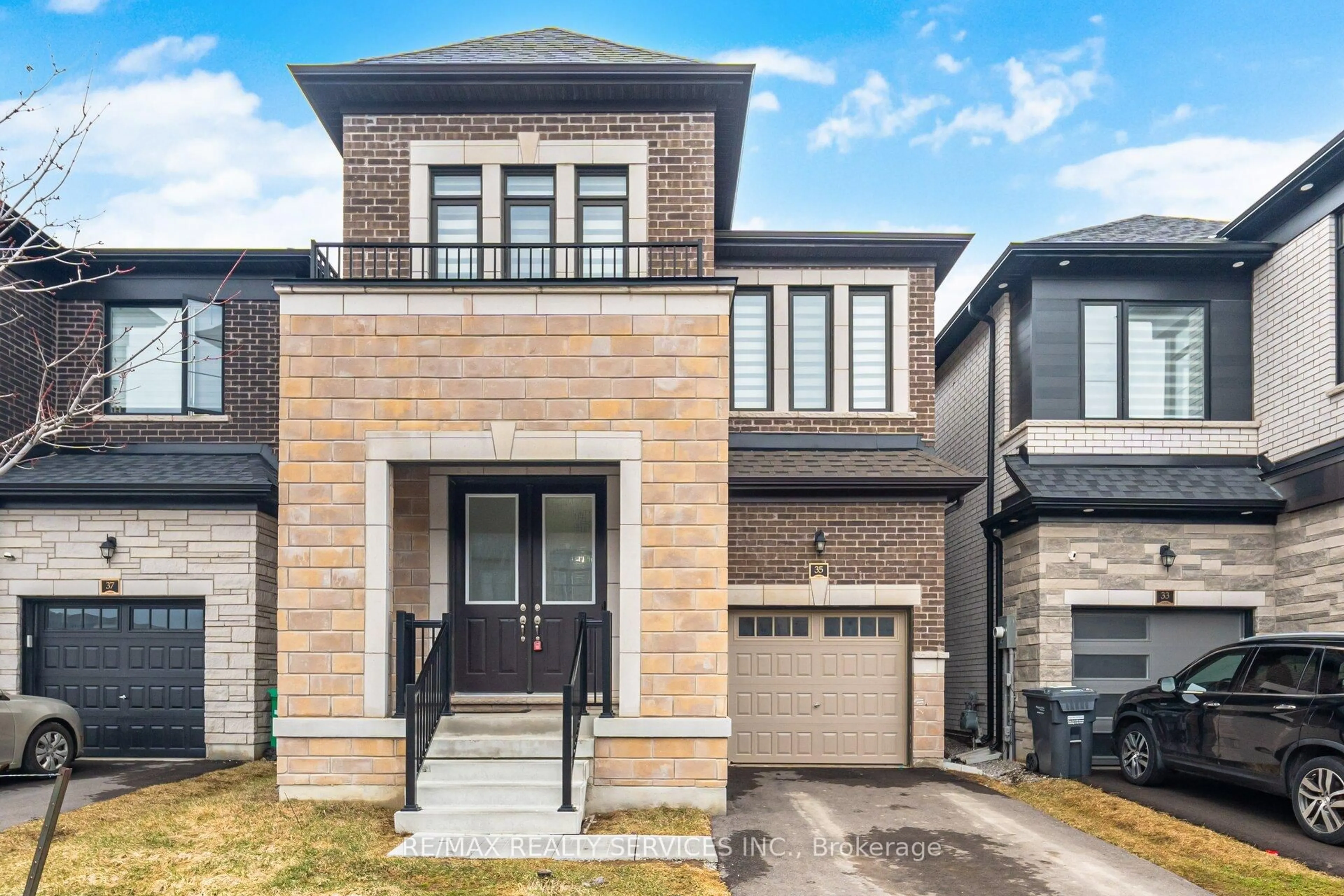 Home with brick exterior material, street for 35 Del Grappa St, Caledon Ontario L7C 1J6