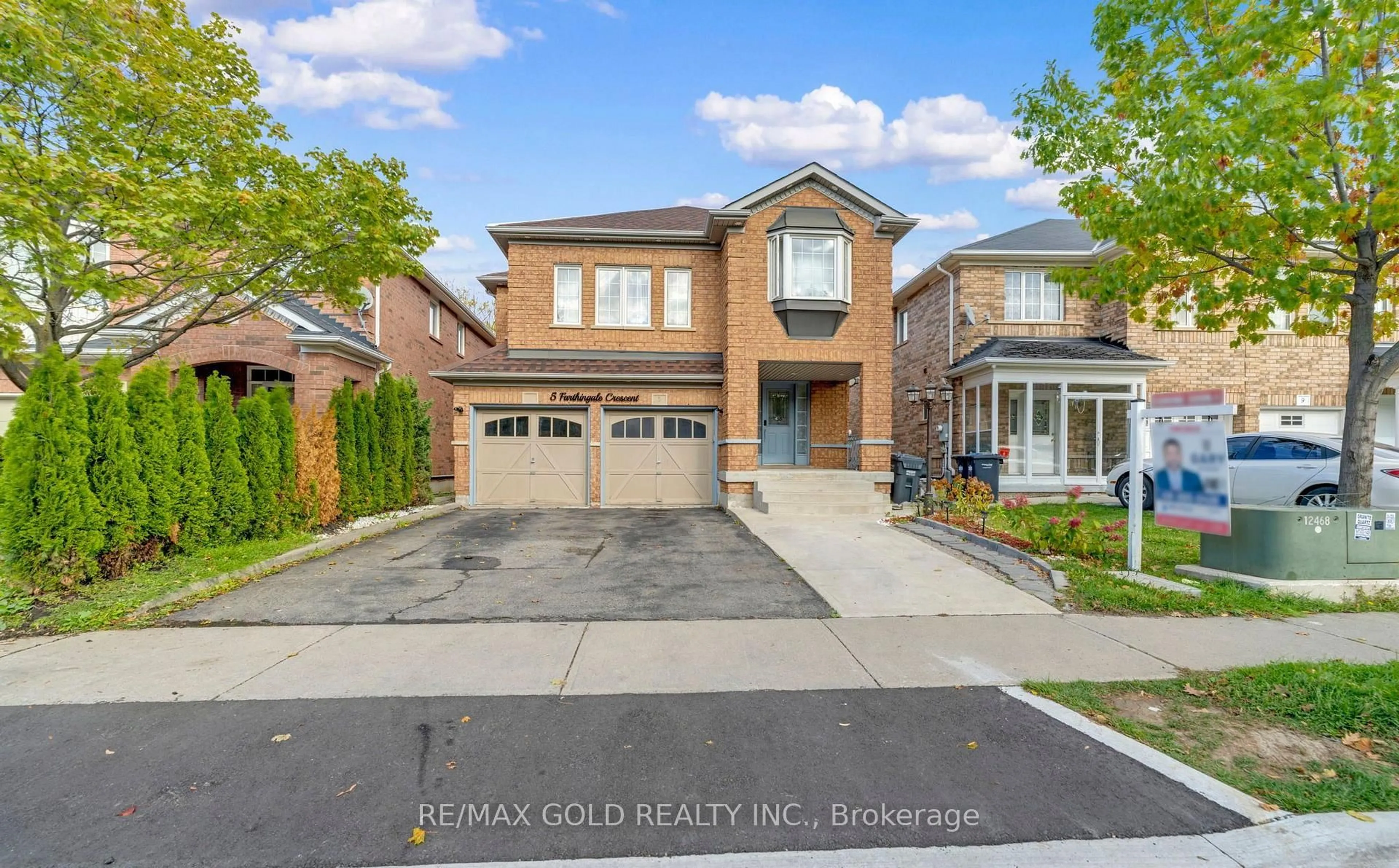 Home with brick exterior material, street for 5 Farthingale Cres, Brampton Ontario L7A 1R3