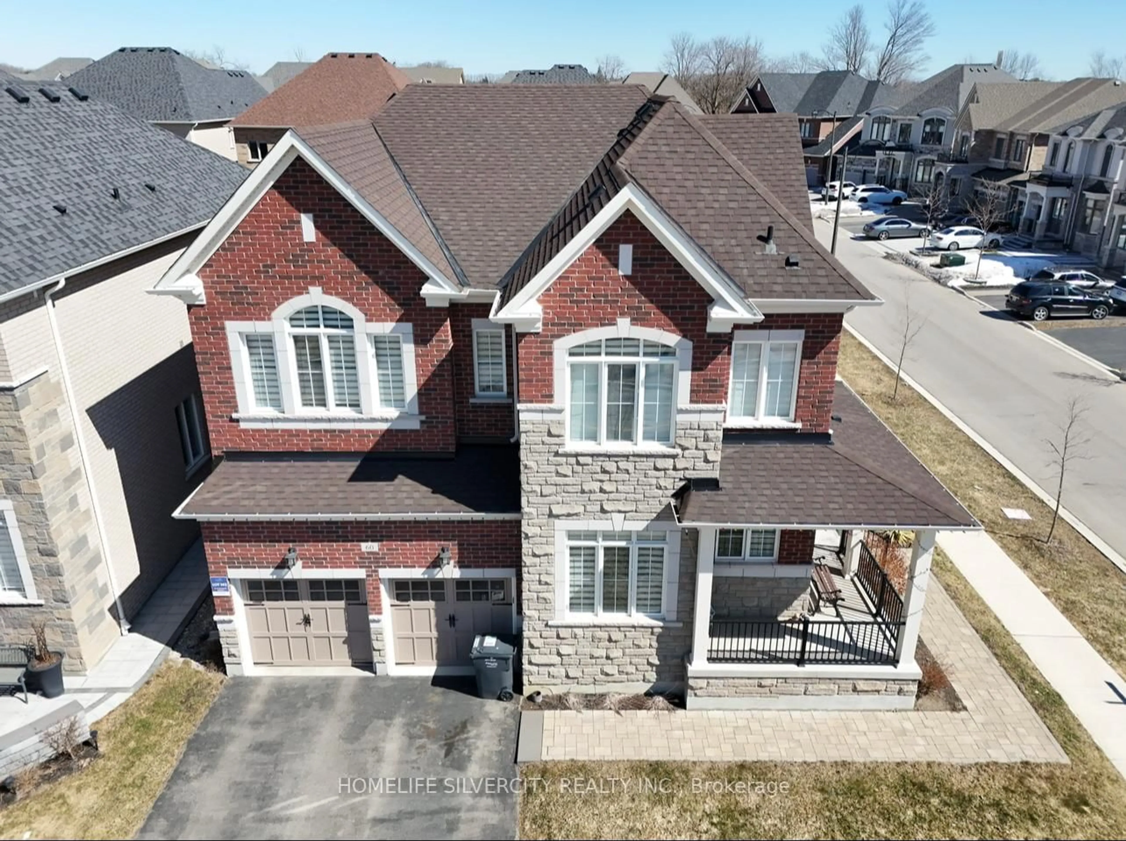 A pic from outside/outdoor area/front of a property/back of a property/a pic from drone, street for 60 Arthur Griffin Cres, Caledon Ontario L7C 4E9
