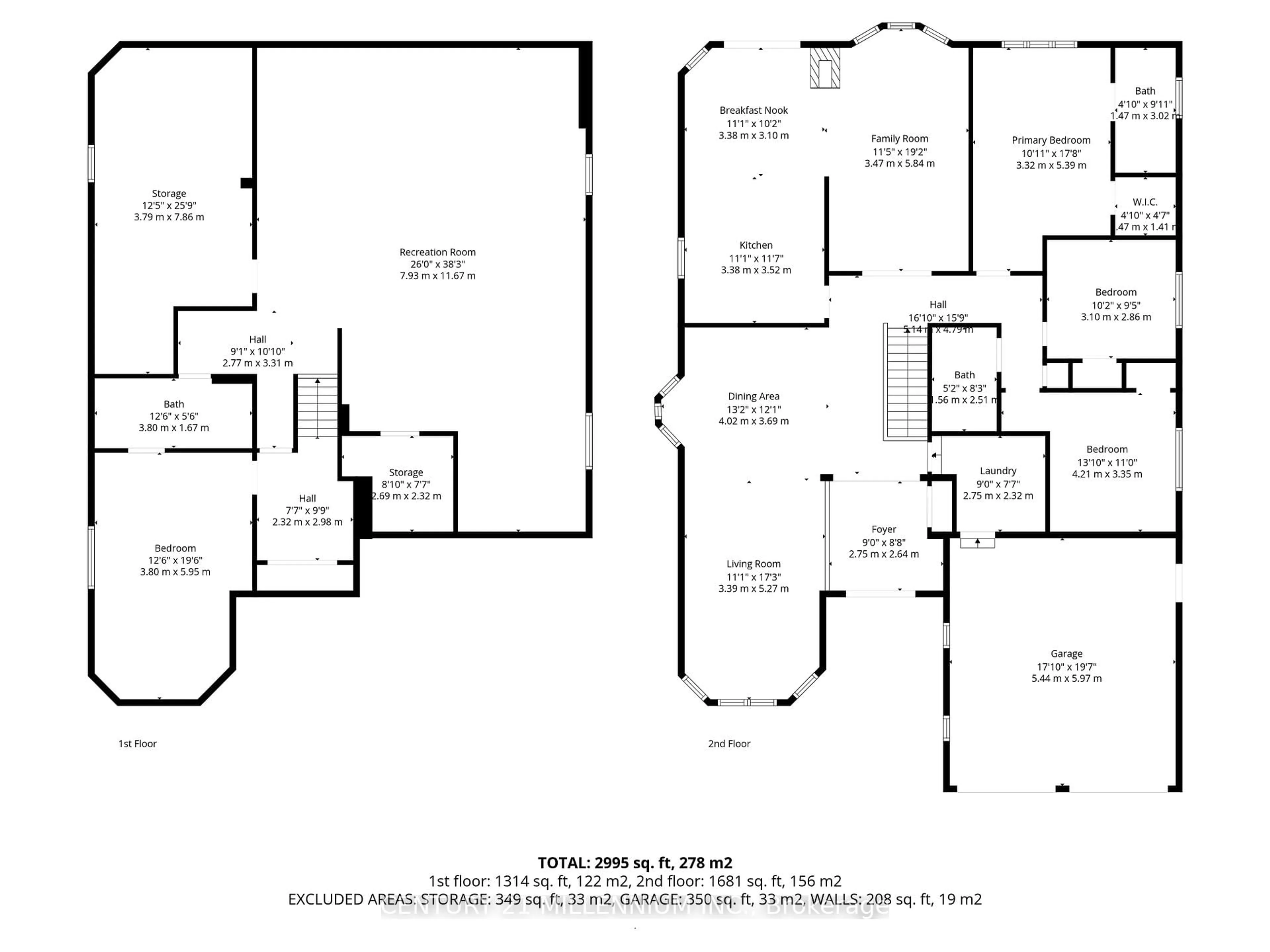 Floor plan for 93 Samuel Cres, Halton Hills Ontario L7G 5J3