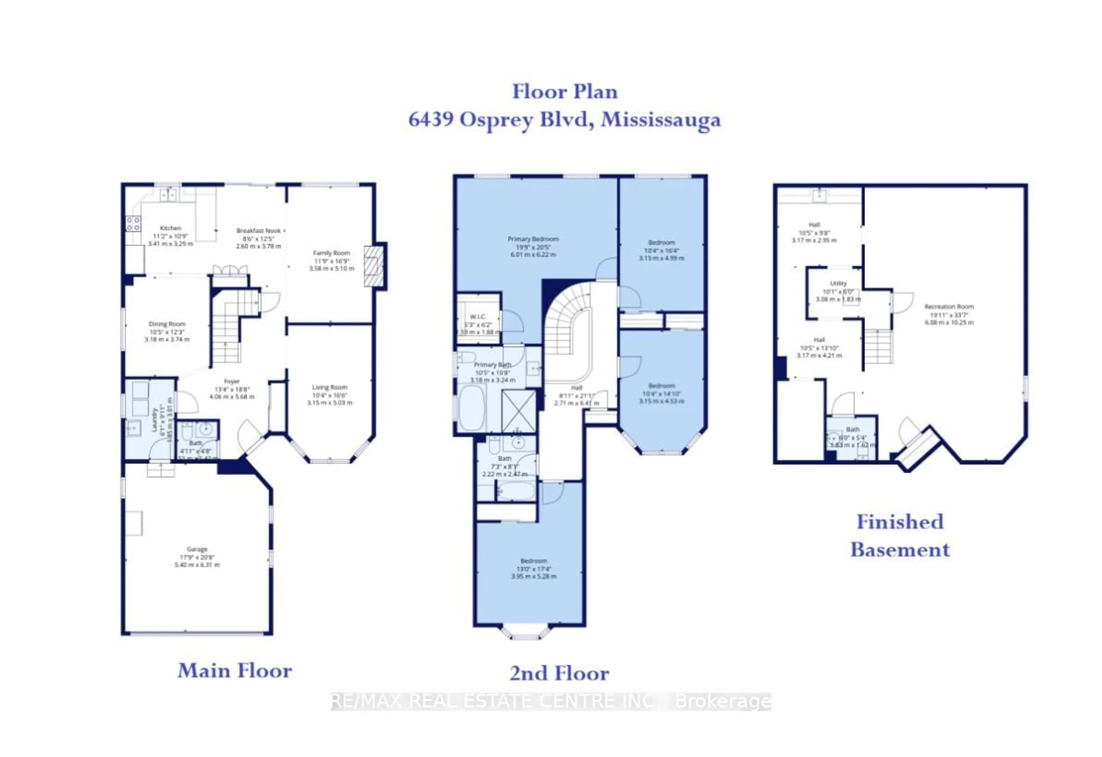 Floor plan for 6439 Osprey Blvd, Mississauga Ontario L5N 6E4