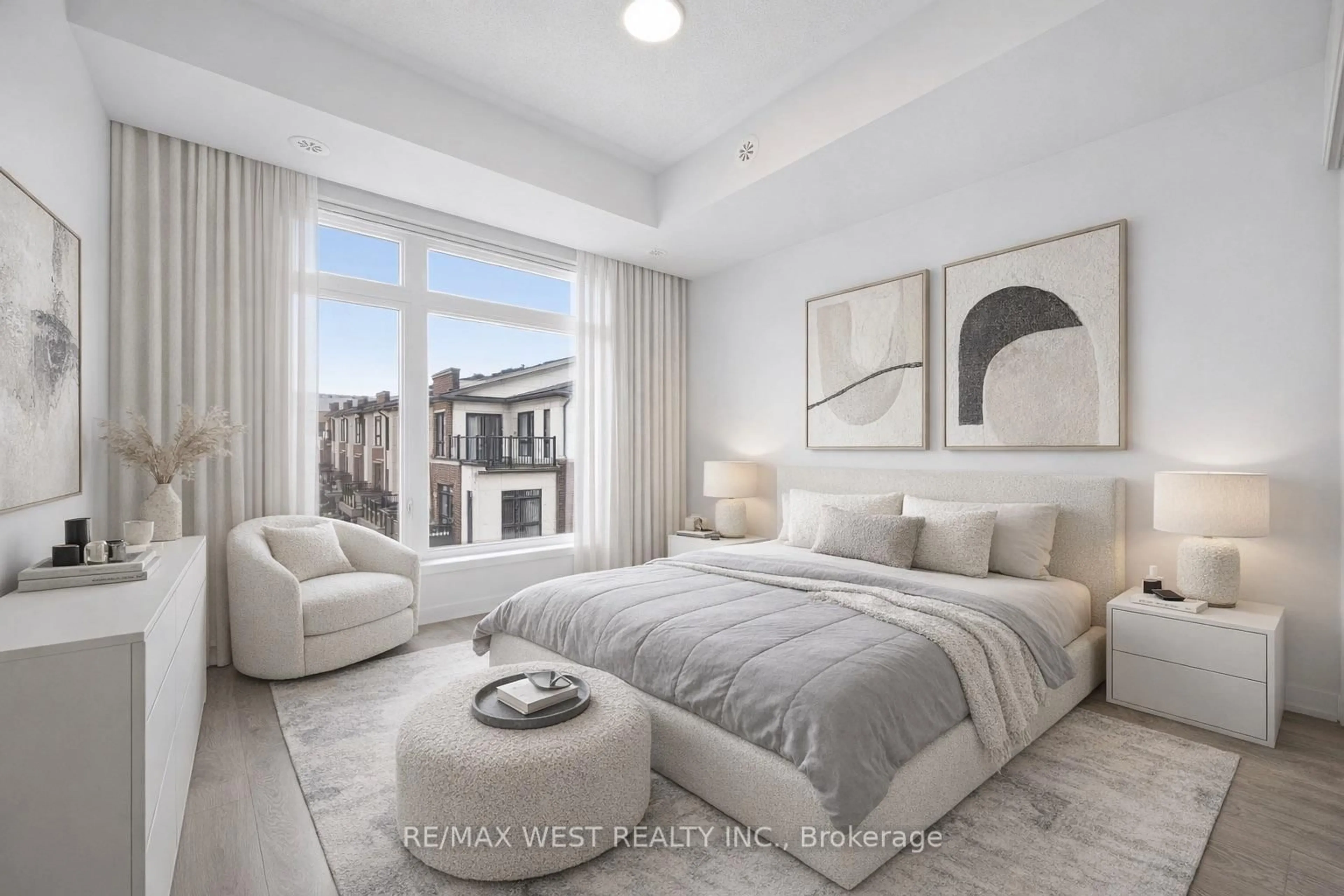 Bedroom with bed, unknown for 120 Canon Jackson Dr #311, Toronto Ontario M6M 0B8