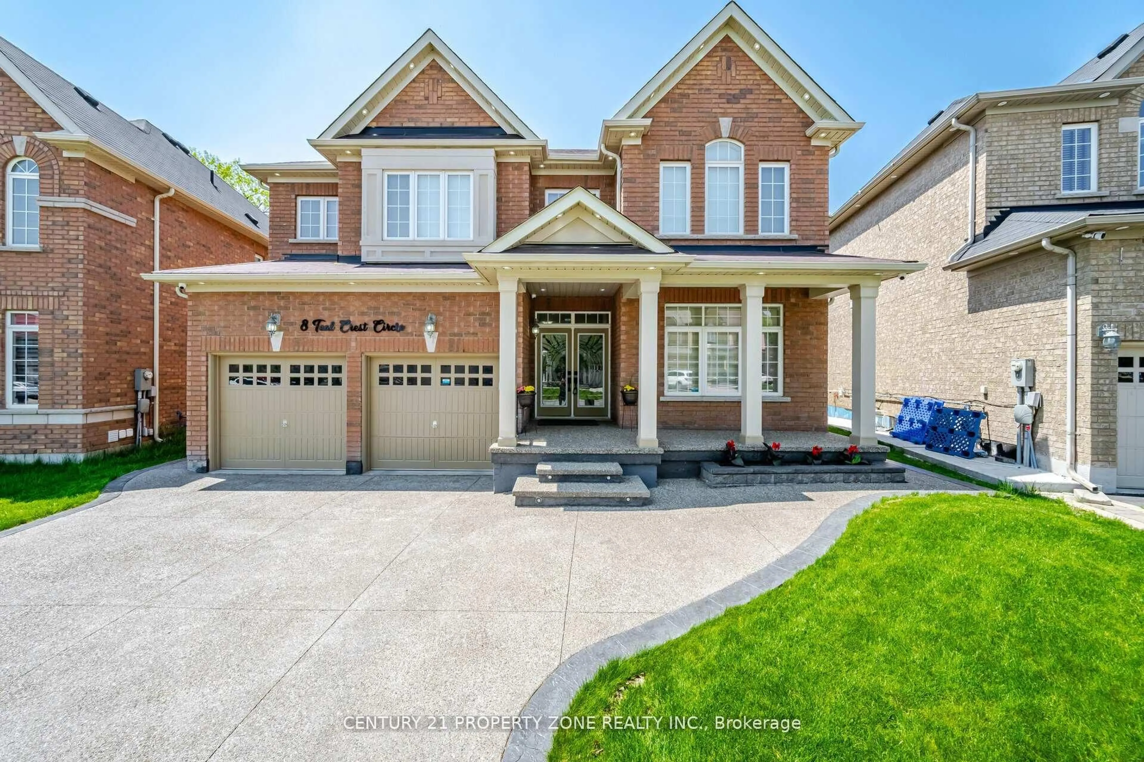Home with brick exterior material, street for 8 Teal Crest Circ, Brampton Ontario L6X 2Z6