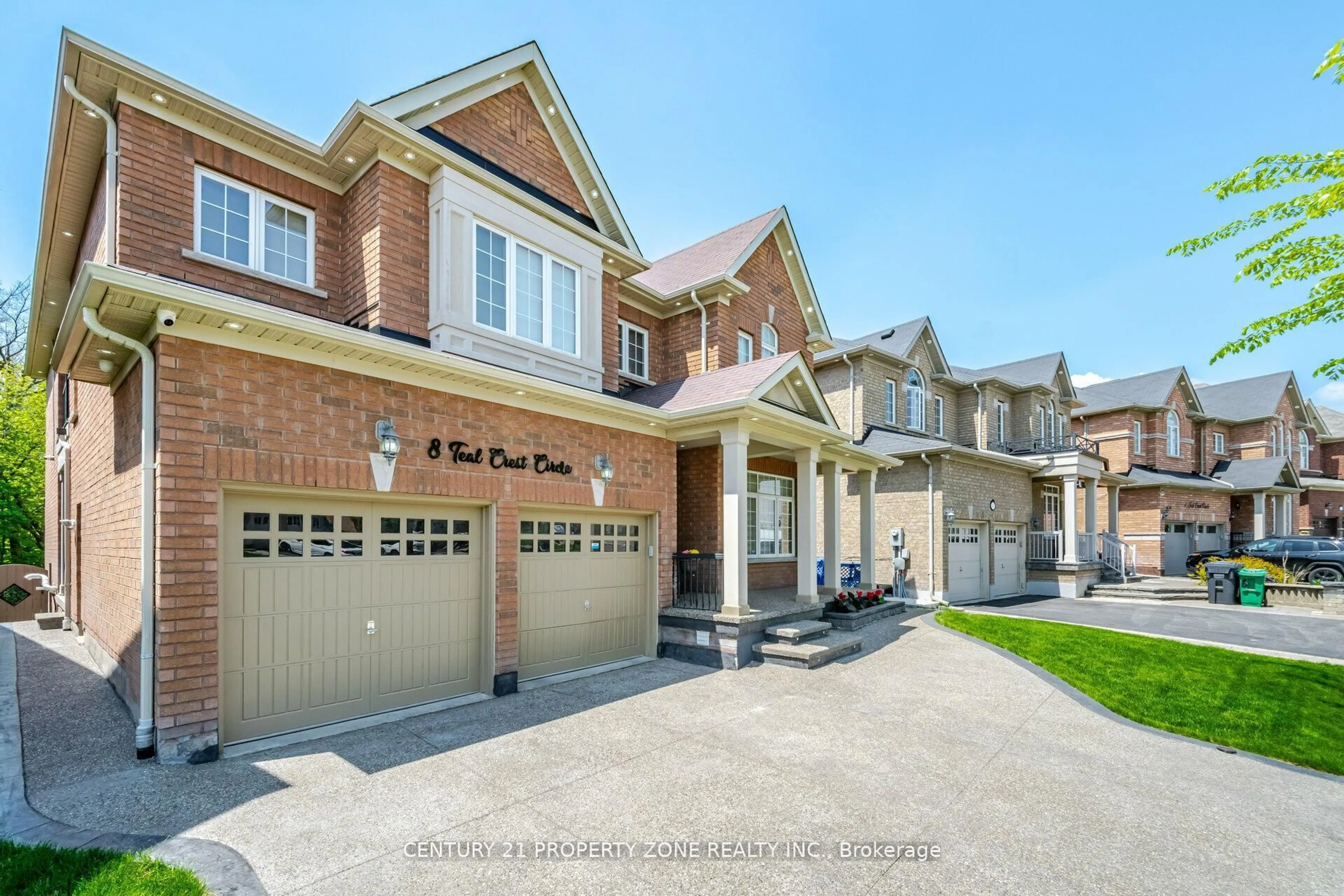 Home with brick exterior material, street for 8 Teal Crest Circ, Brampton Ontario L6X 2Z6