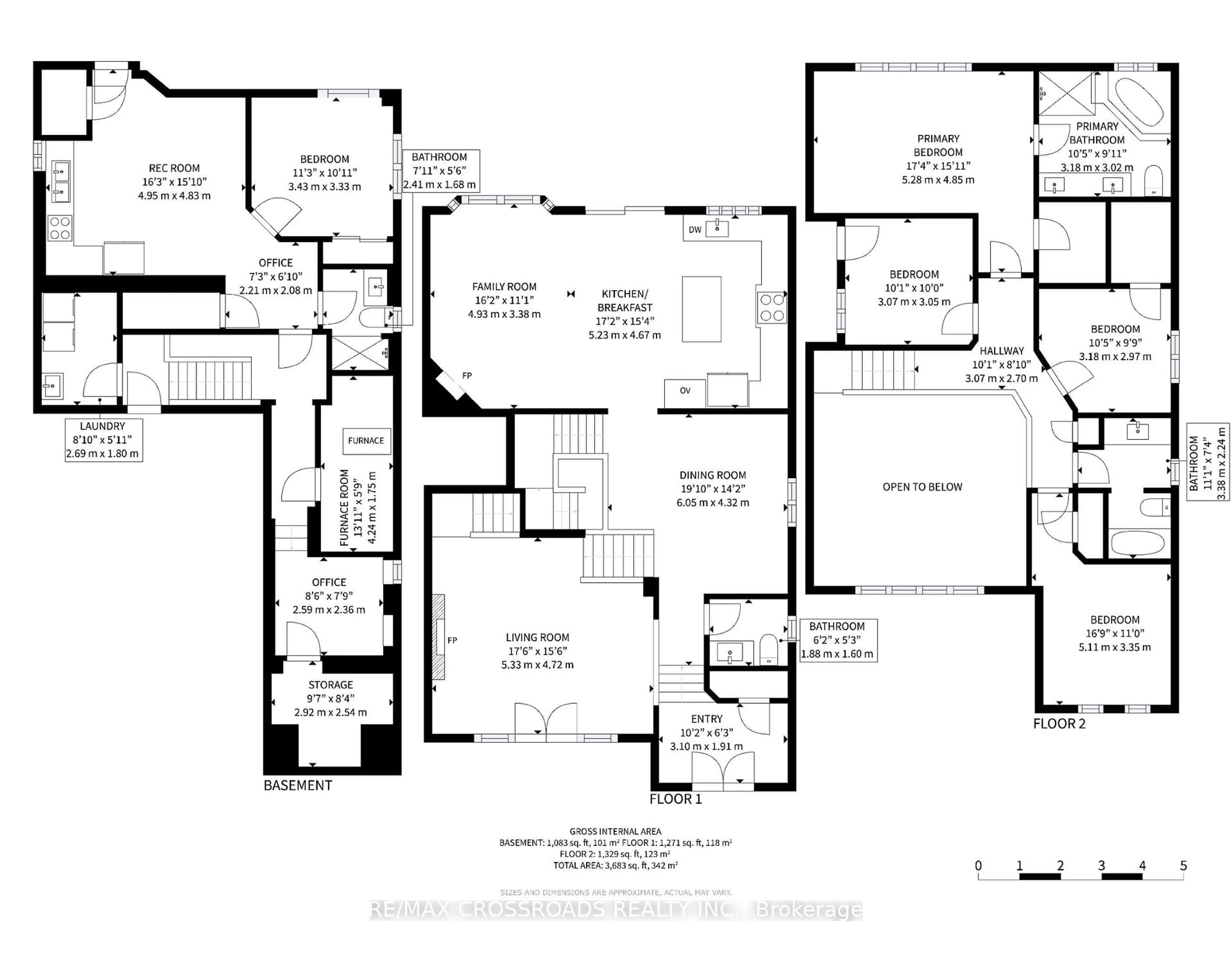 Floor plan for 378 Malboeuf Crt, Milton Ontario L9T 7Y3
