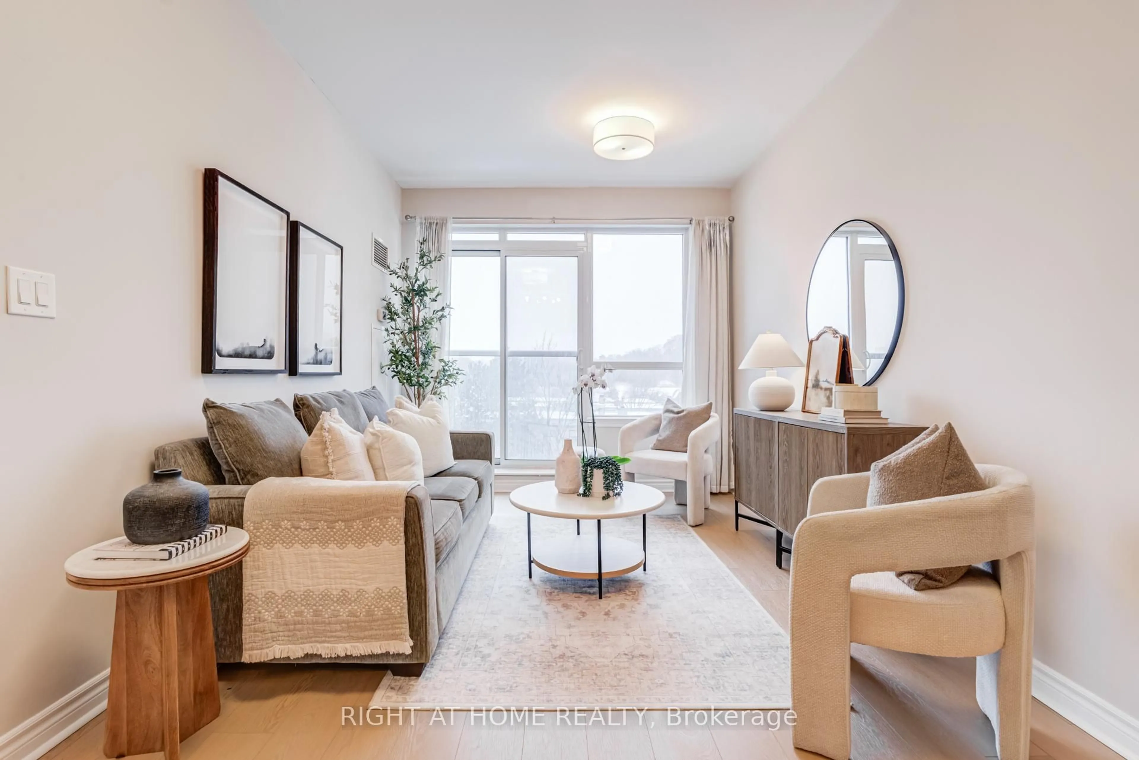 Living room with furniture, unknown for 3865 Lake Shore Blvd #307, Toronto Ontario M8W 0A2