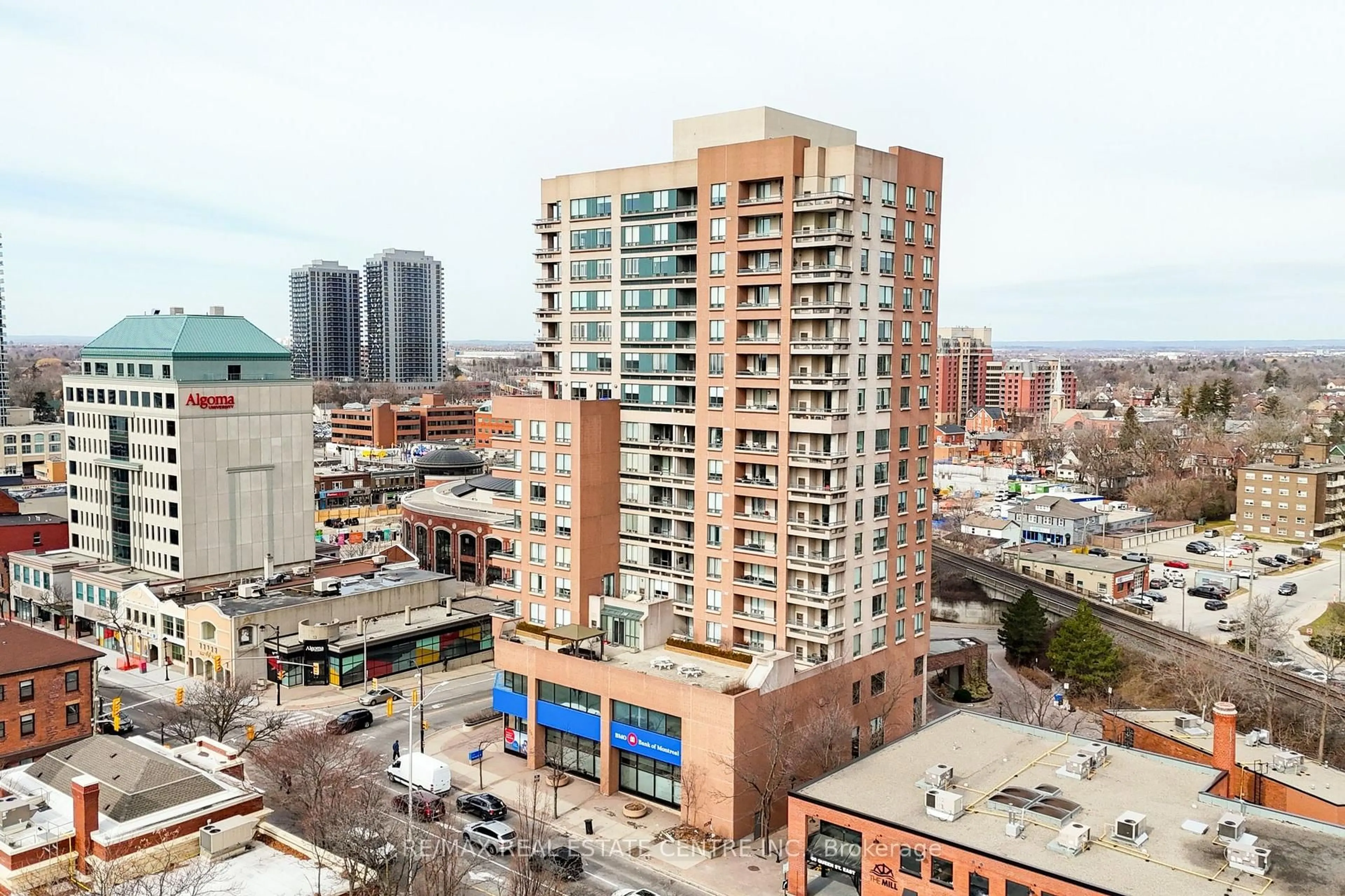 A pic from outside/outdoor area/front of a property/back of a property/a pic from drone, city buildings view from balcony for 1 Belvedere Crt #1202, Brampton Ontario L6V 4M6