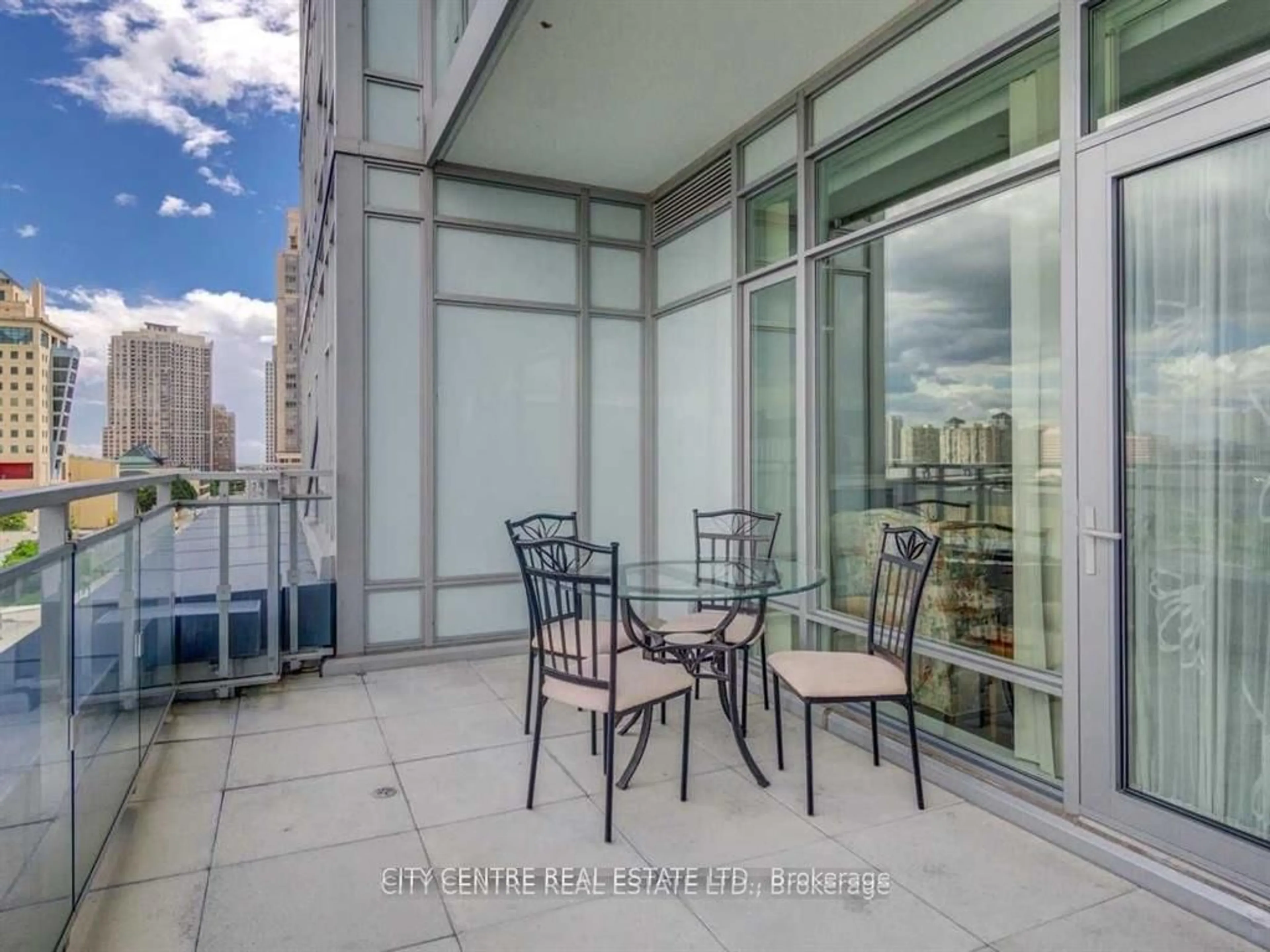 Balcony in the apartment, city buildings view from balcony for 365 Prince Of Wales Dr #601, Mississauga Ontario L5B 0G6