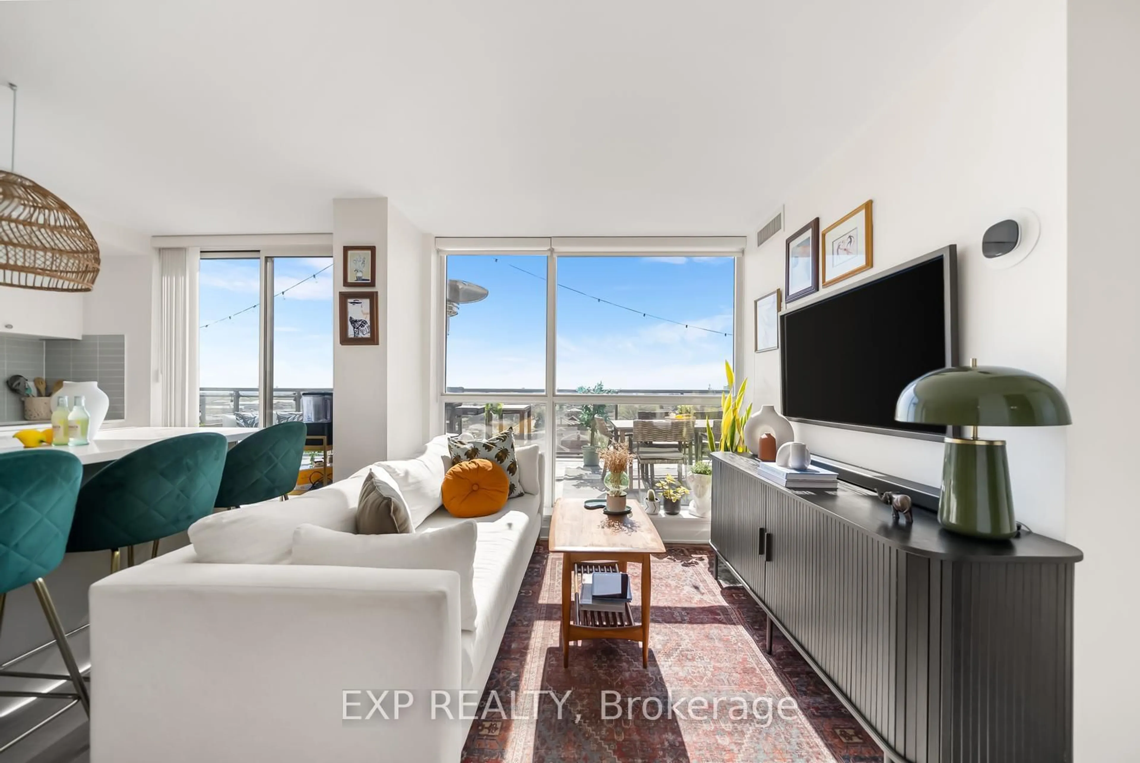 Living room with furniture, unknown for 16 Mcadam Ave #705, Toronto Ontario M6A 1S5