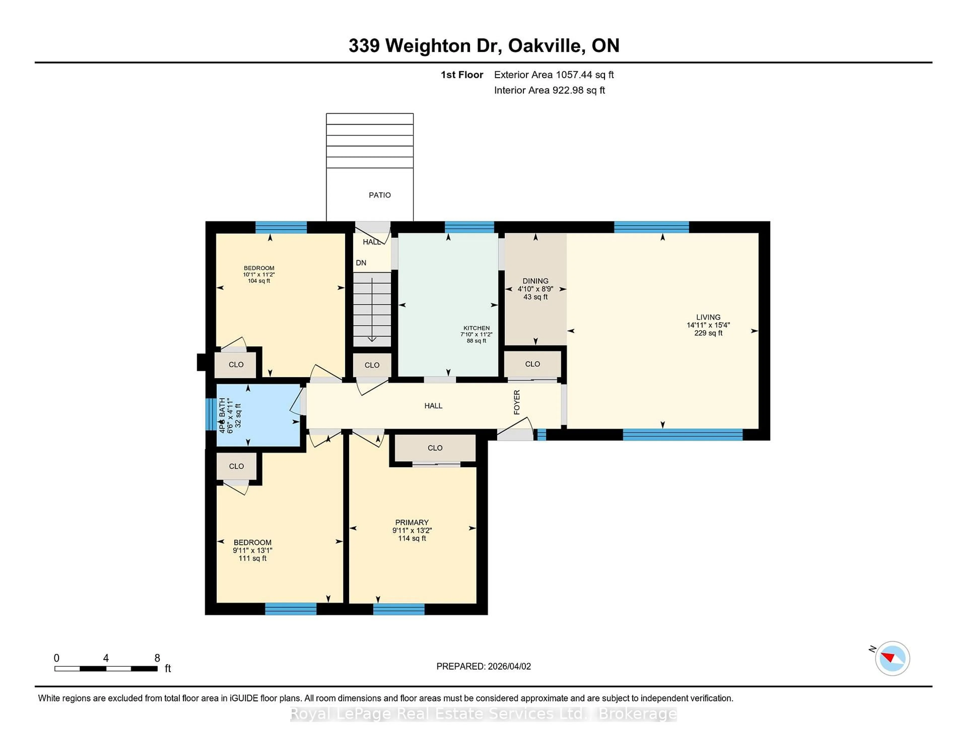 Floor plan for 339 Weighton Ave, Oakville Ontario L6R 2R5