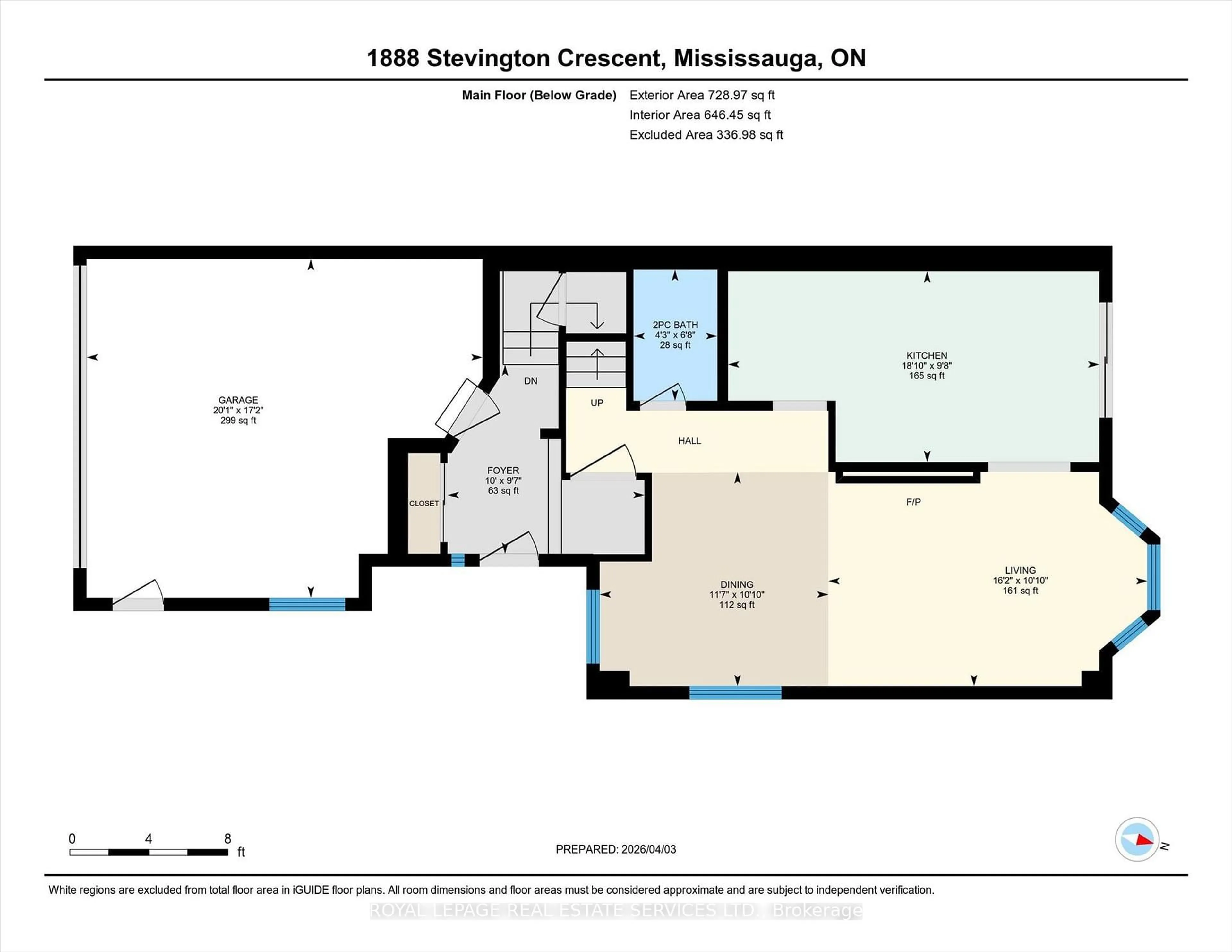 Floor plan for 1888 Stevington Cres, Mississauga Ontario L5N 7S5