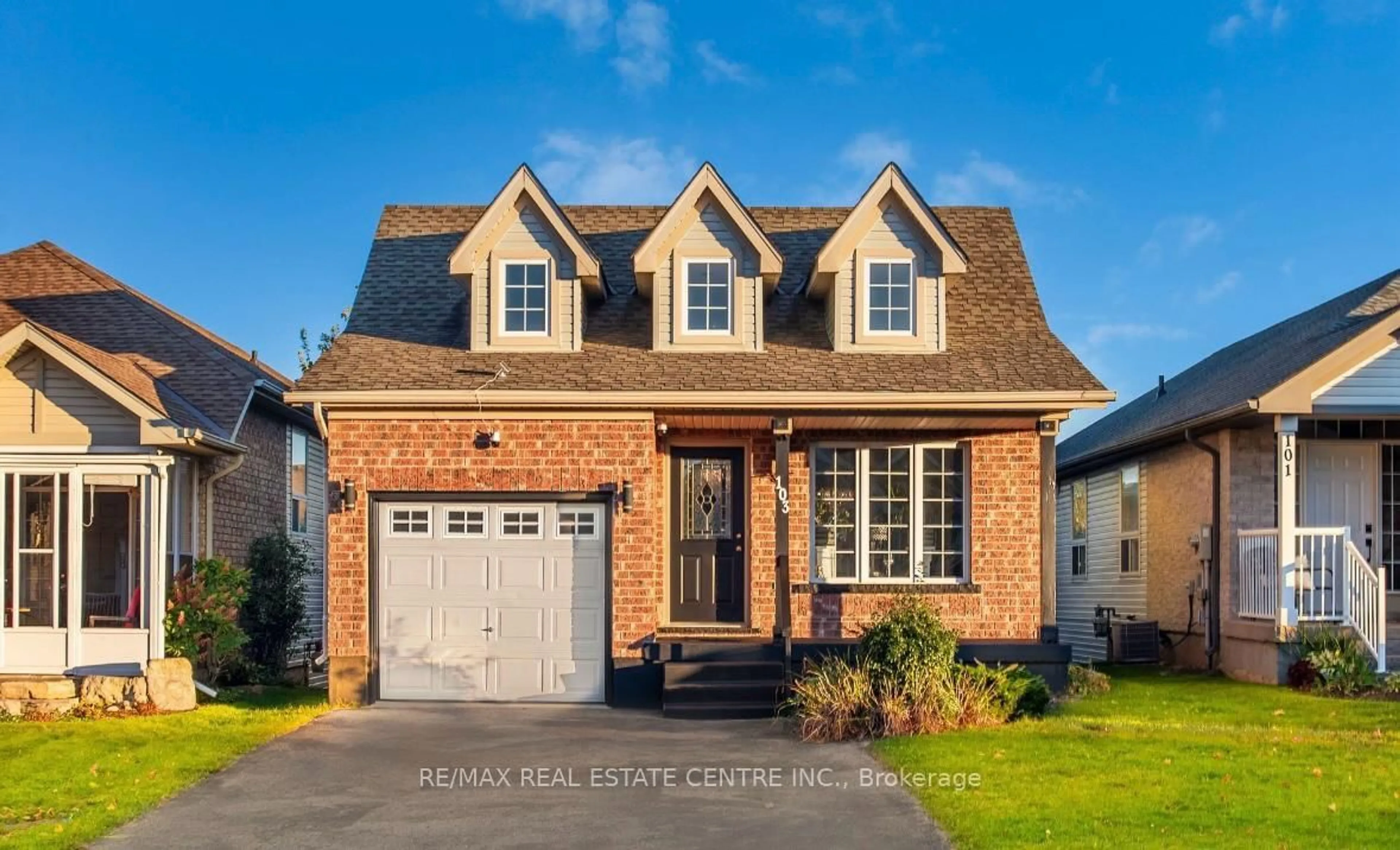 Home with brick exterior material, street for 103 Biscayne Cres, Orangeville Ontario L9W 5E5