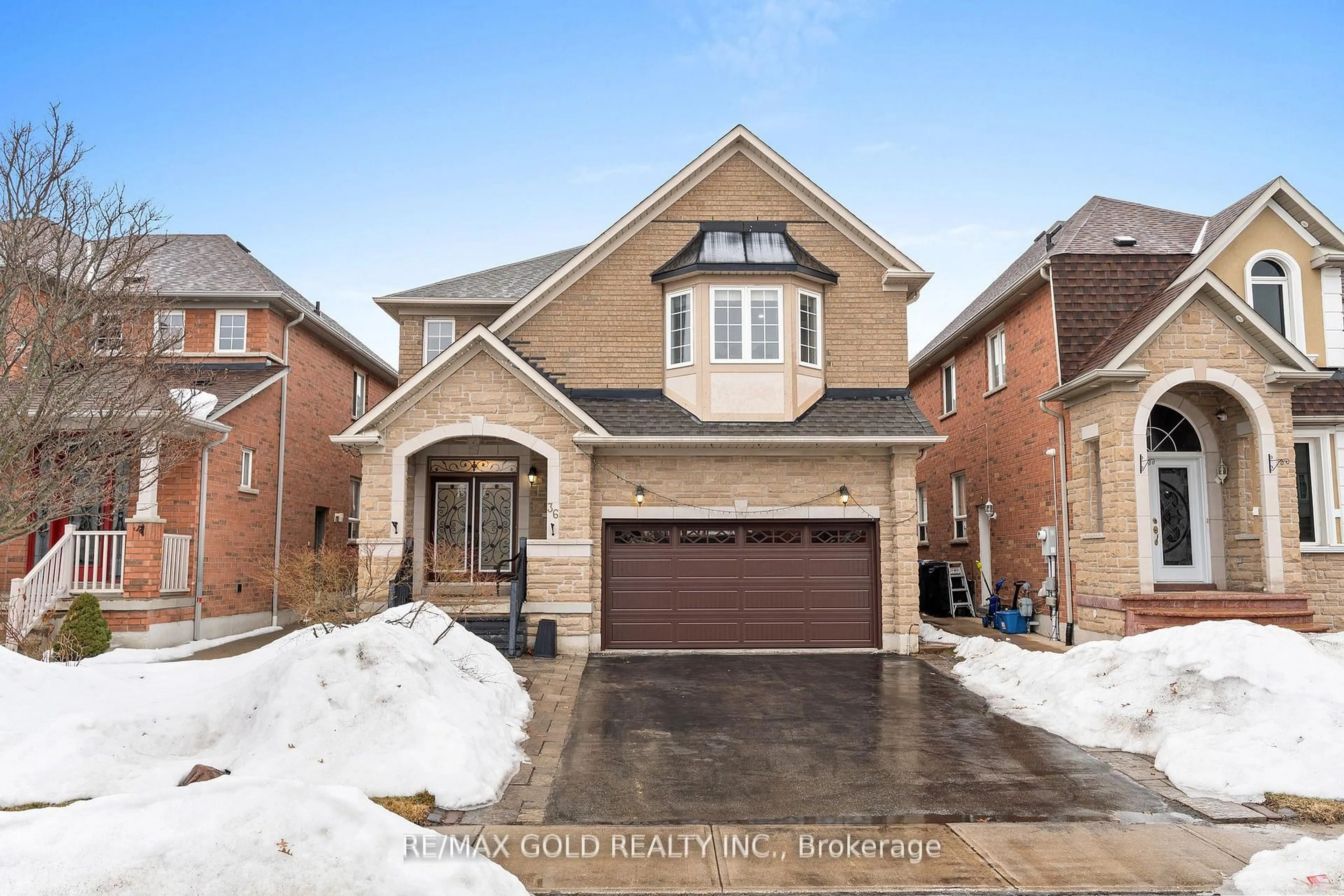 Home with brick exterior material, street for 36 Ocean Ridge Dr, Brampton Ontario L6R 3K5