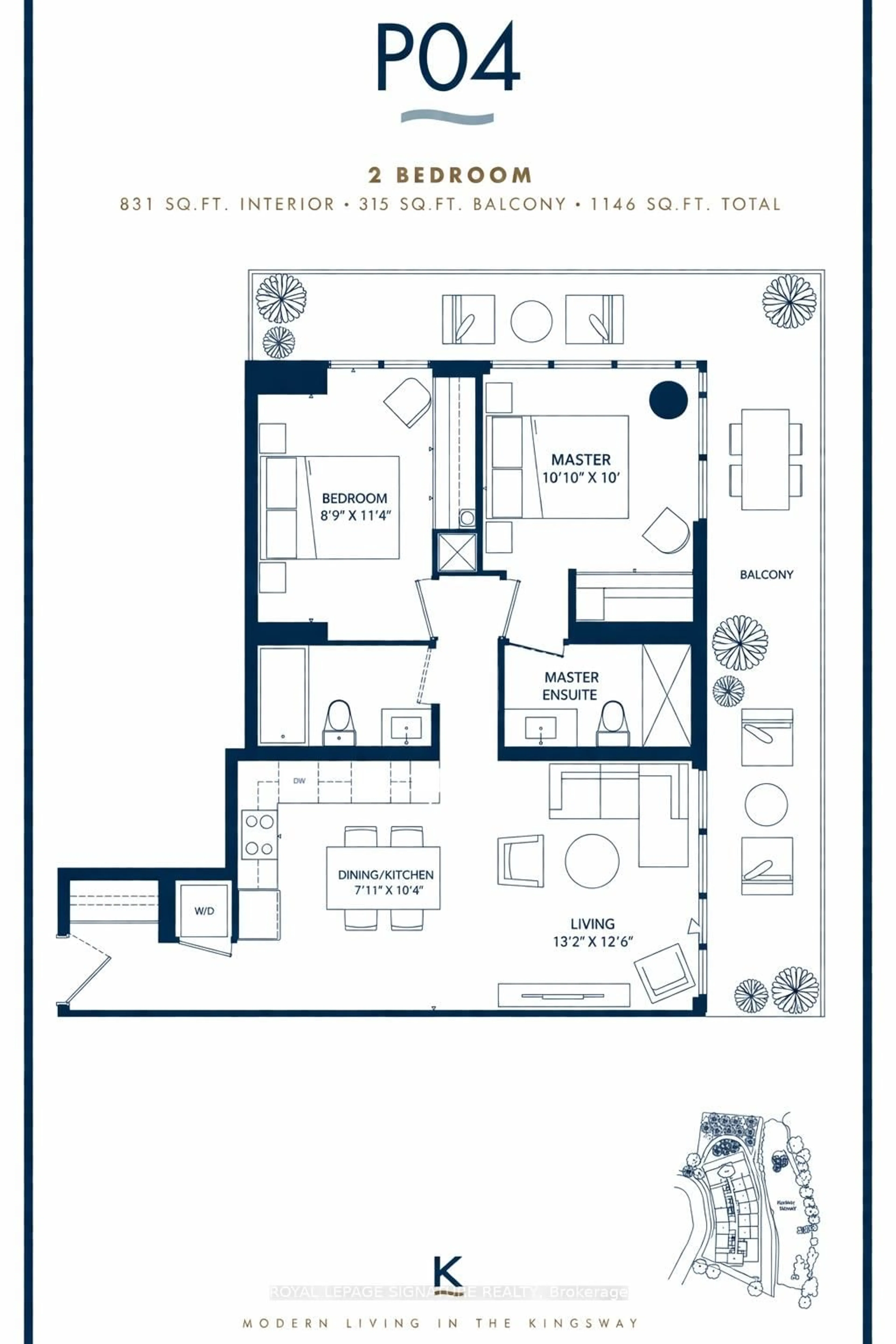 Floor plan for 20 Brin Dr #604, Toronto Ontario M8X 0B2