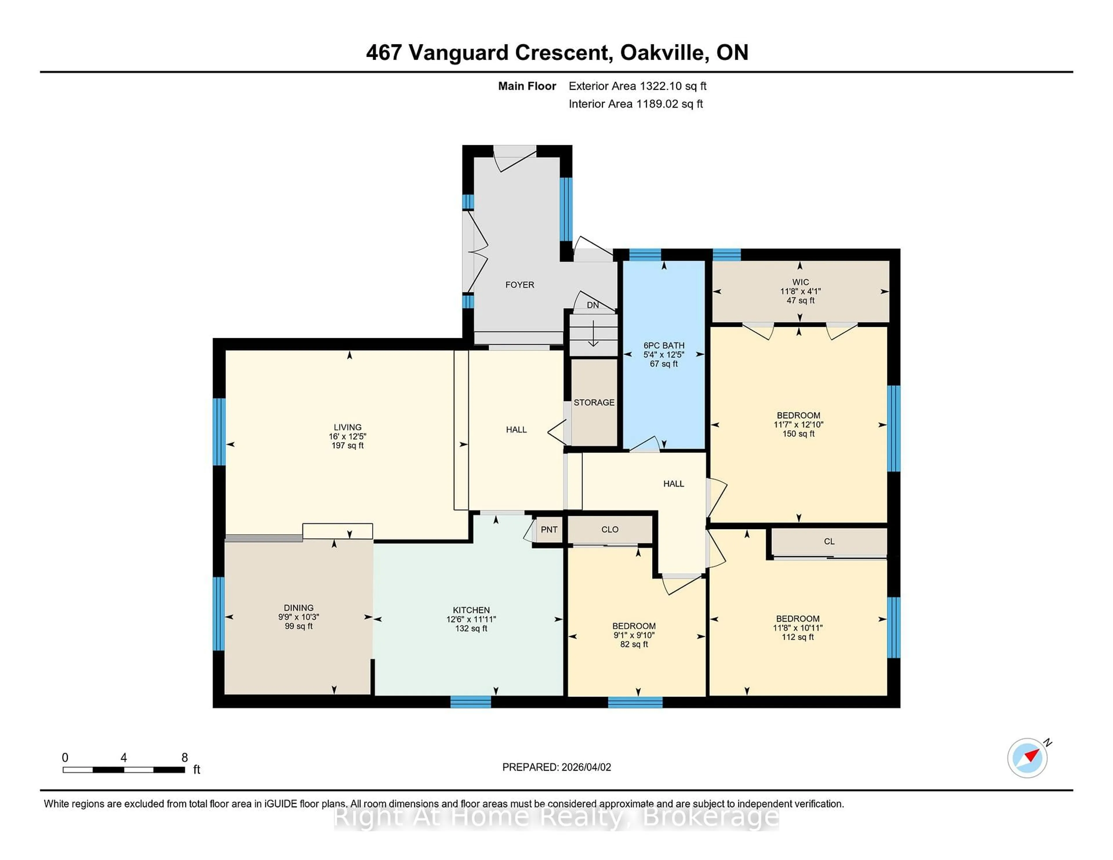 Floor plan for 467 VANGUARD Cres, Oakville Ontario L6L 5G6