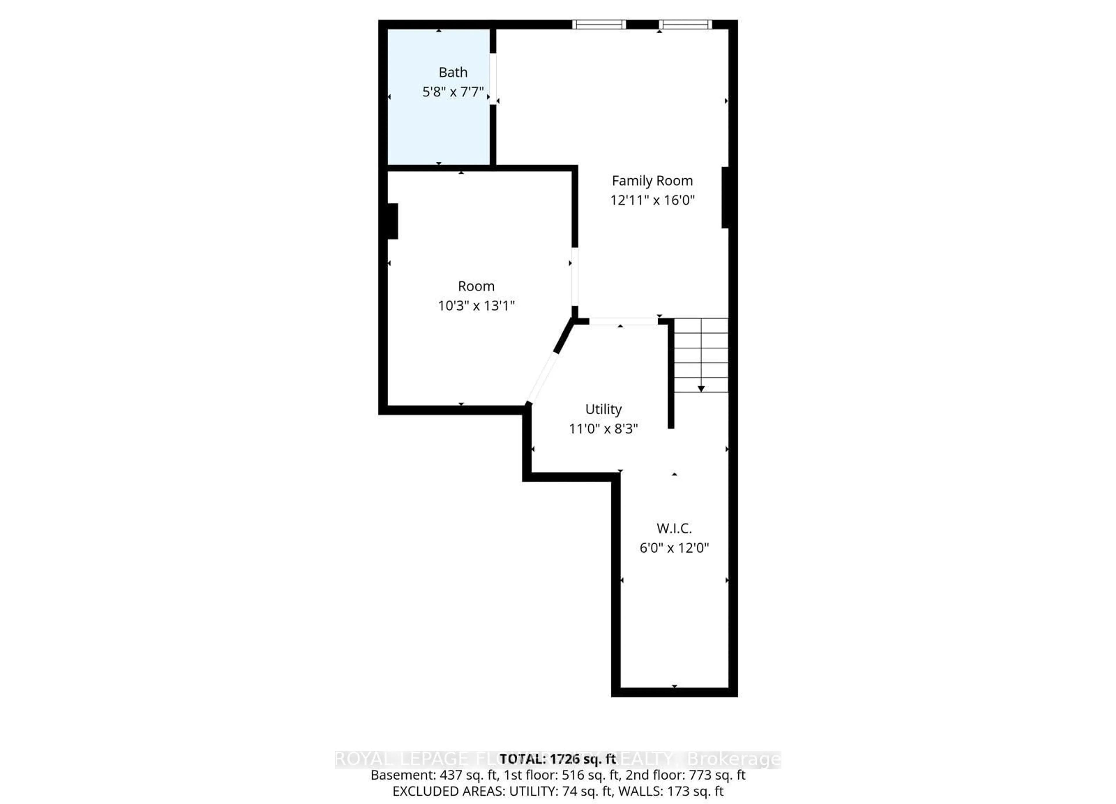 Floor plan for 15D View Green Cres, Toronto Ontario M9W 7E1