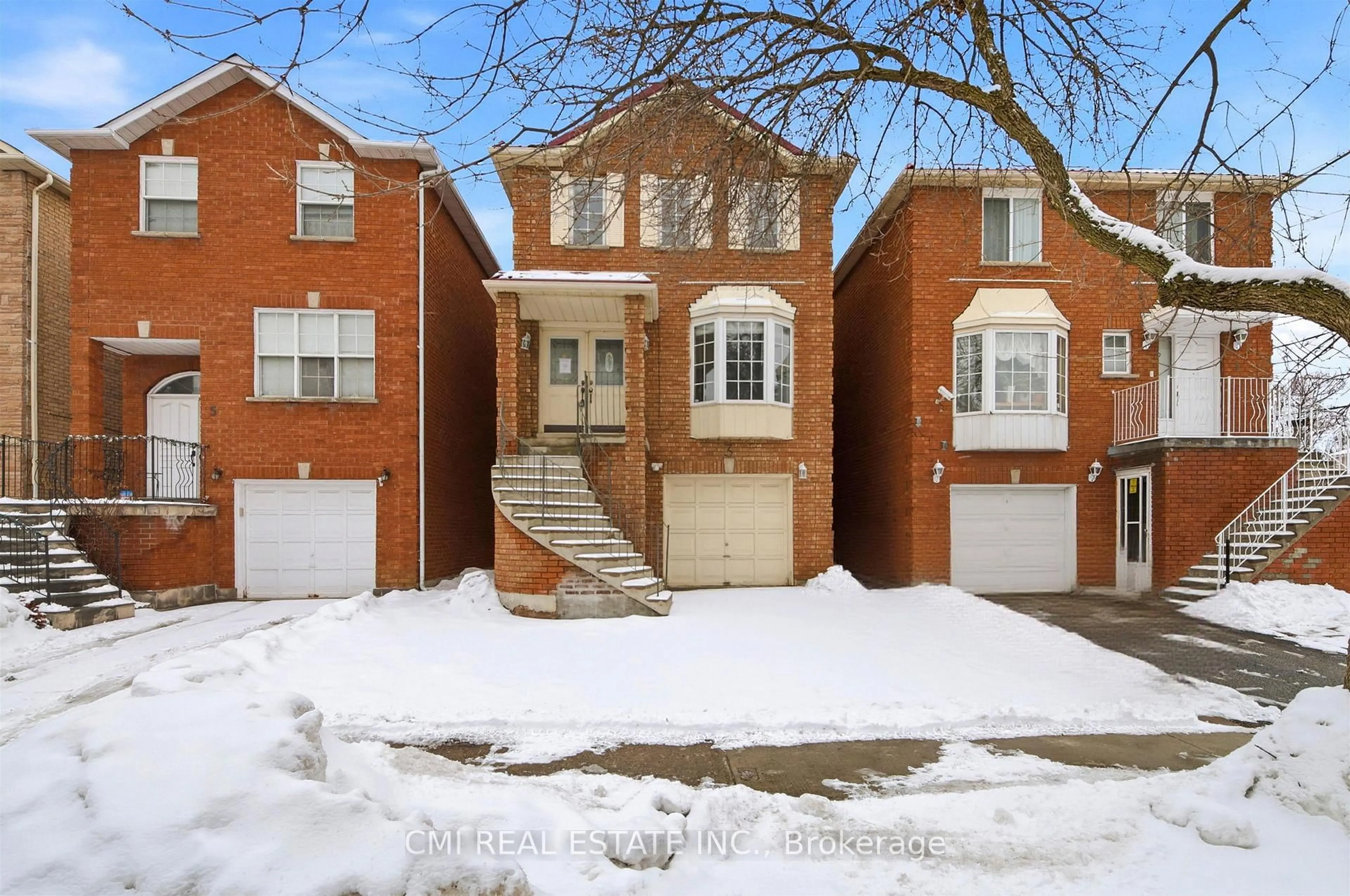 Home with brick exterior material, street for 3 Forest Point Dr, Toronto Ontario M6M 5E8