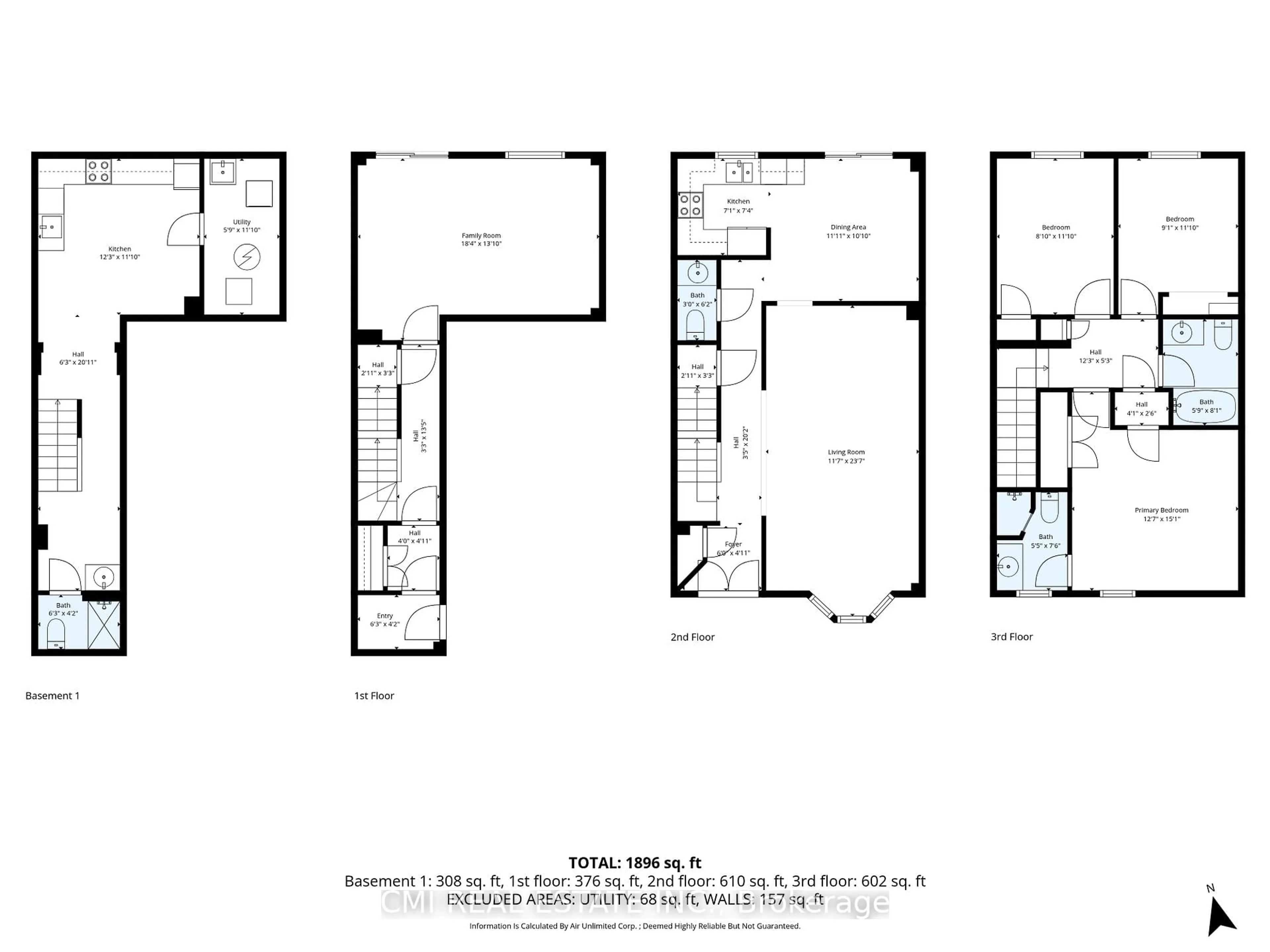Floor plan for 3 Forest Point Dr, Toronto Ontario M6M 5E8